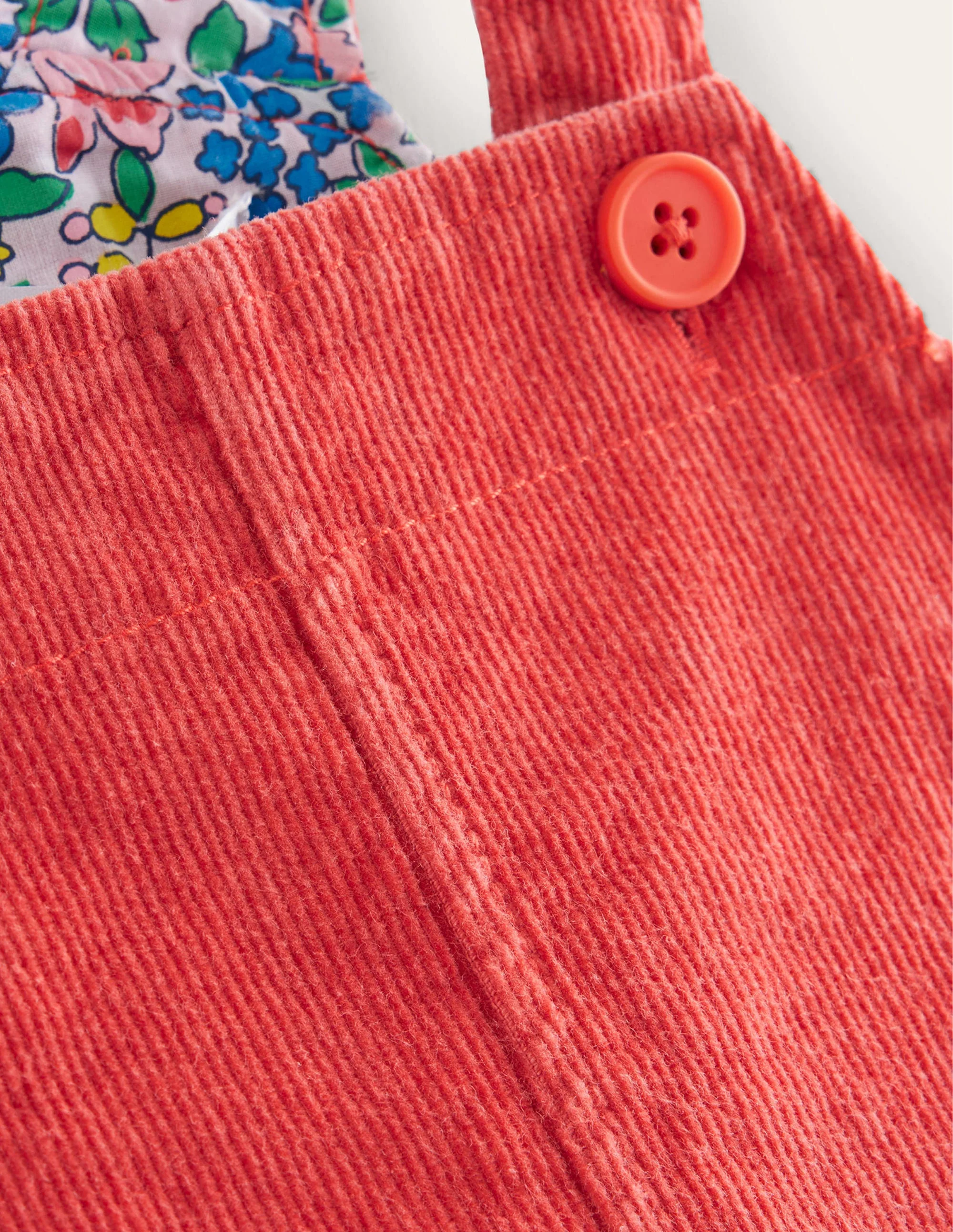 Dungaree Dress-Coral Pink - Image 3