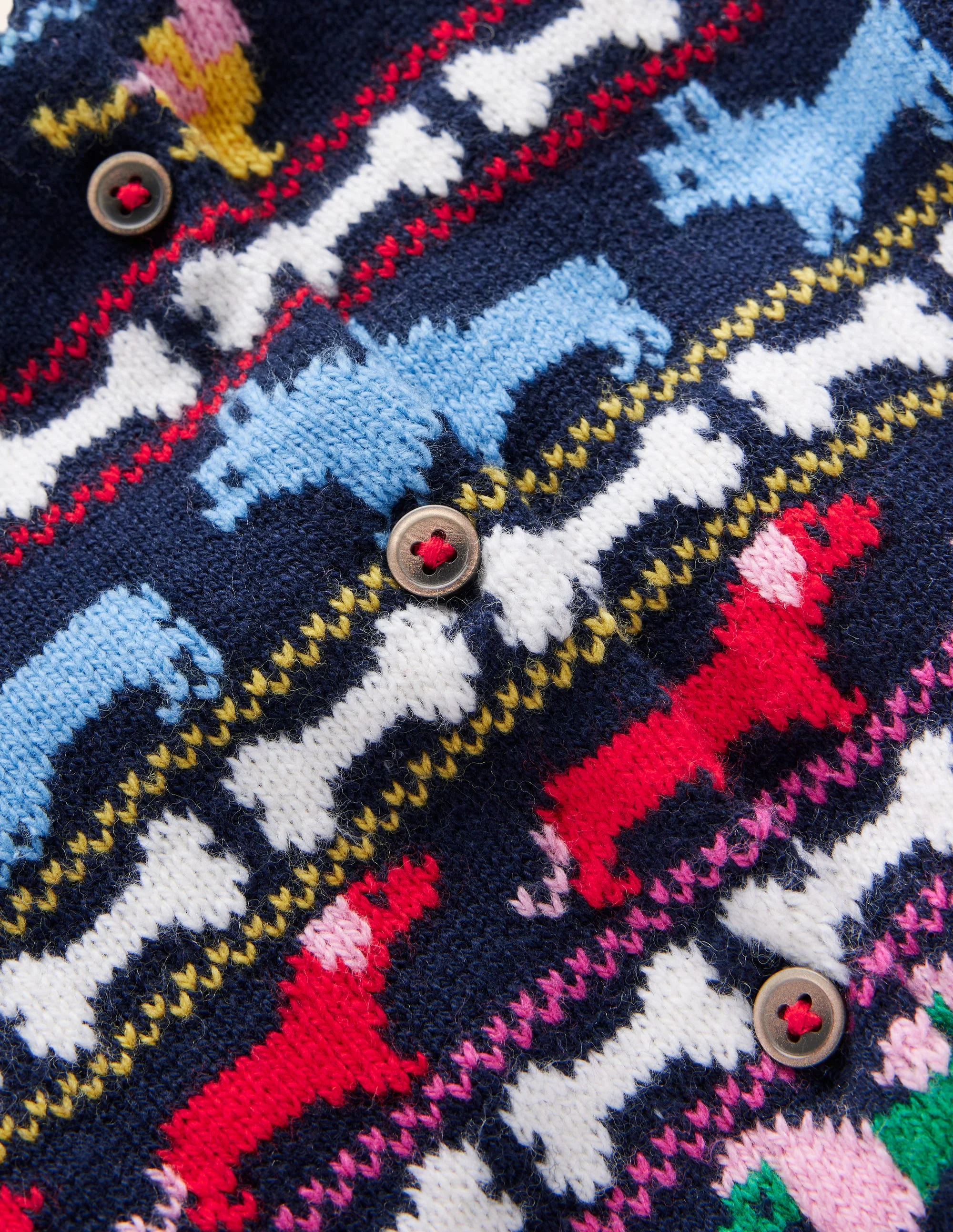 Edie Fair Isle Cardigan-Navy Multi Dogs - Image 6