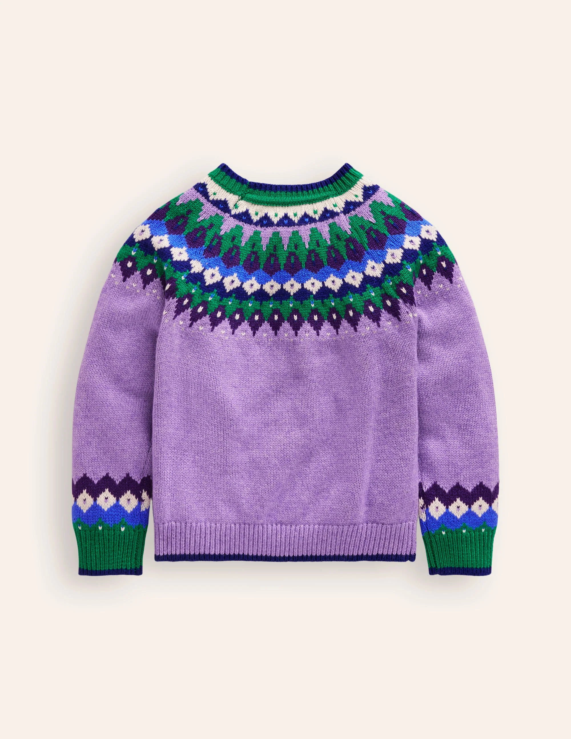 Eleanor Fair Isle Jumper-Aster Purple - Image 6