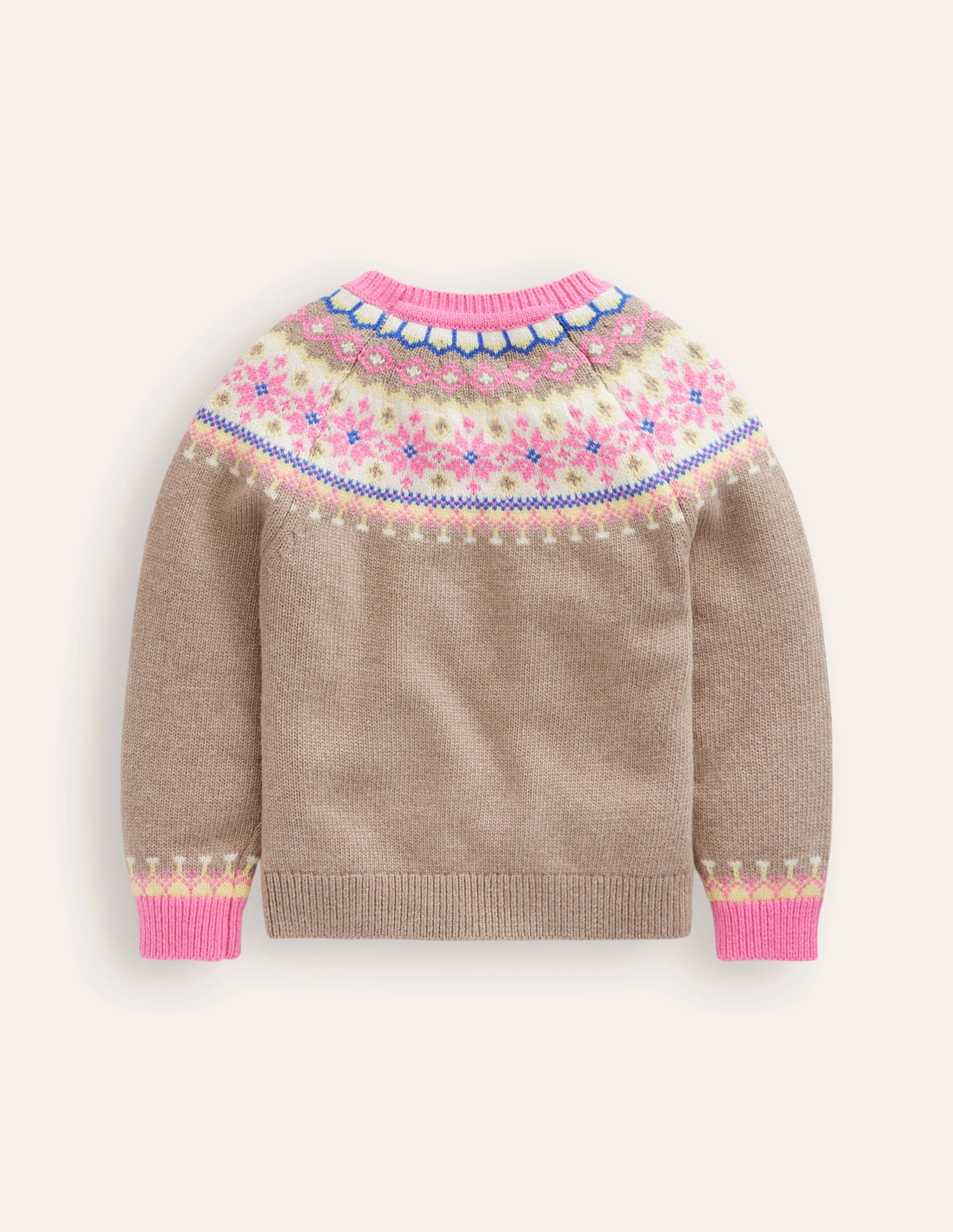 Eleanor Fair Isle Jumper-Camel - Image 2