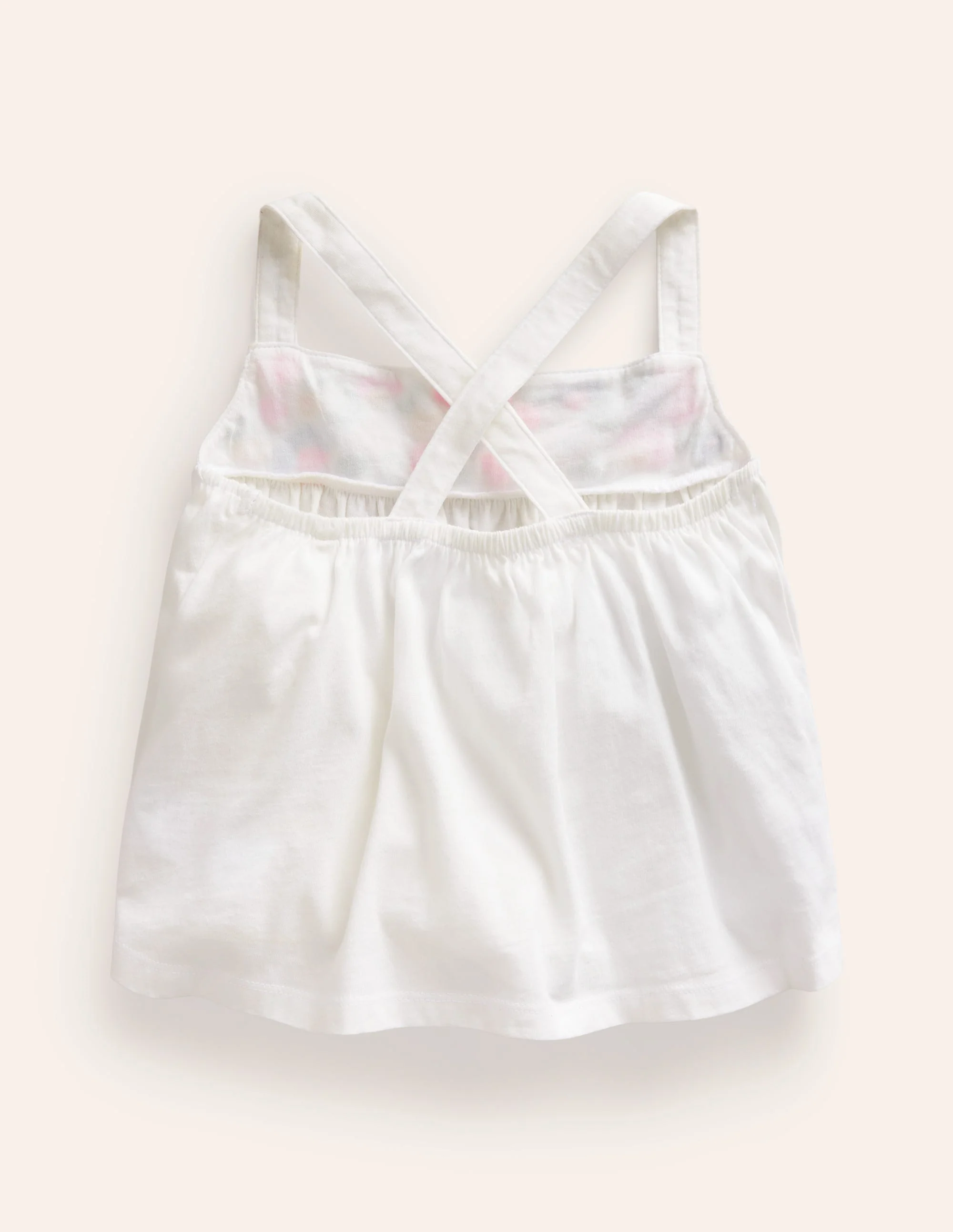Embroidered Jersey Vest-White - Image 2