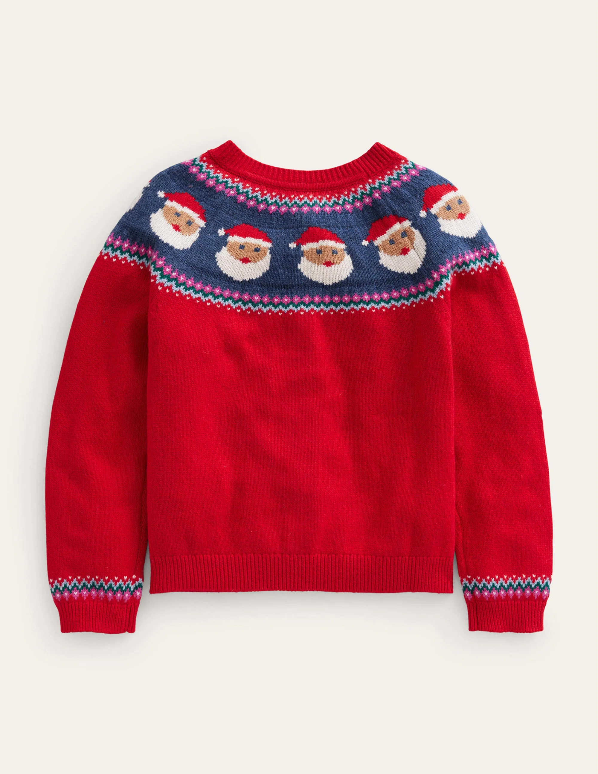 Fun Fair Isle Cardigan-Red Father Christmas - Image 2