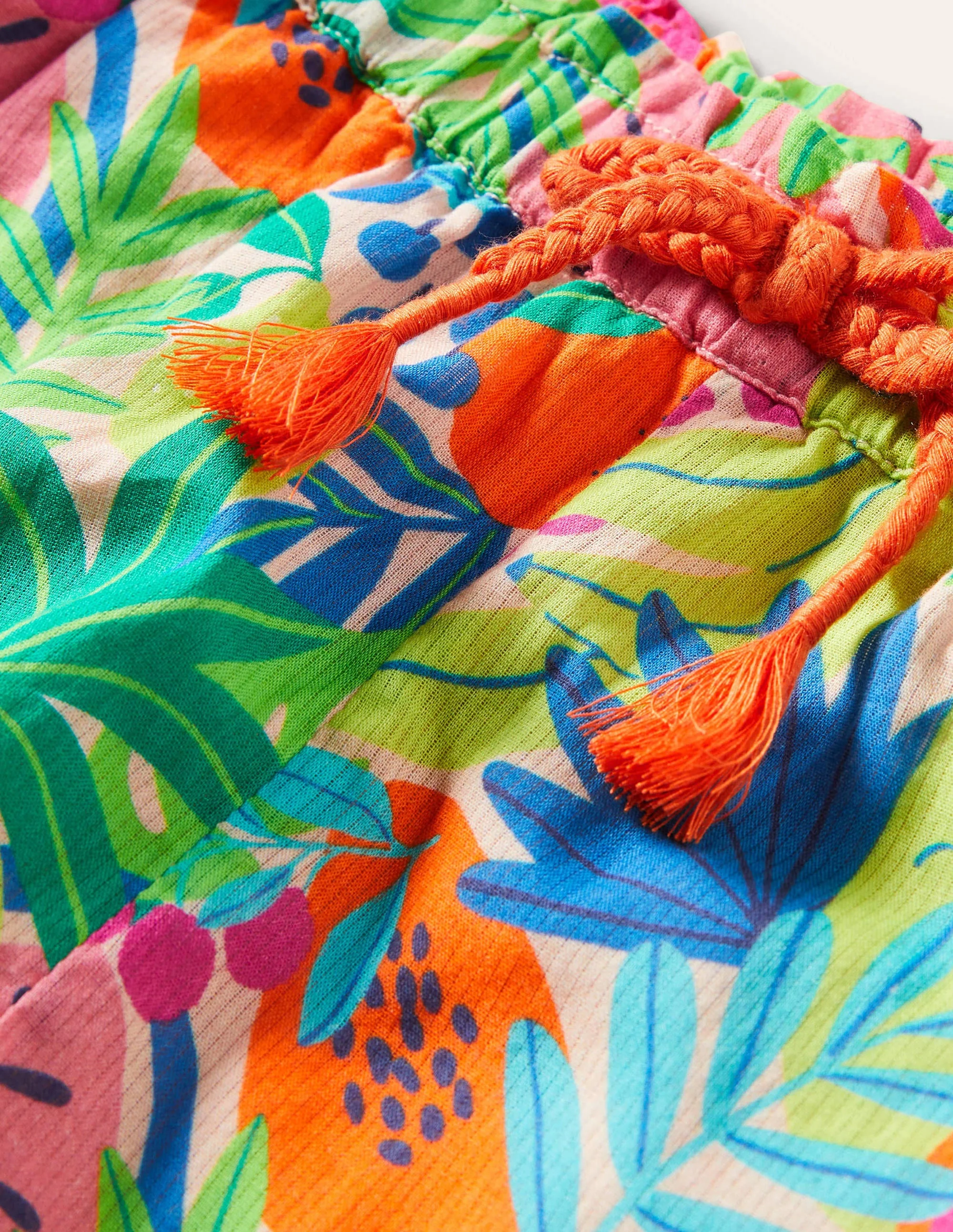 Hotchpotch Frill Shorts-Multi Tropical Fruit - Image 3