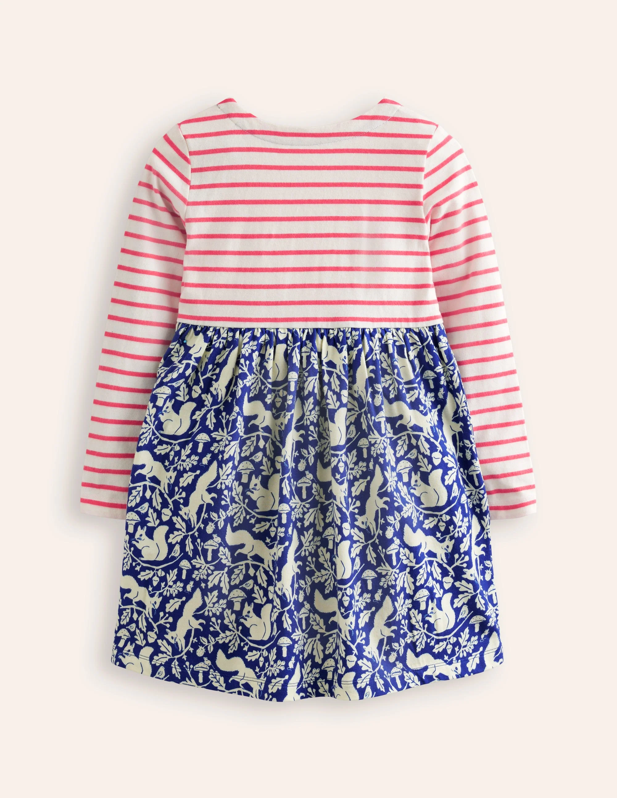 Hotchpotch Jersey Dress-Sapphire Woodland Squirrel - Image 2