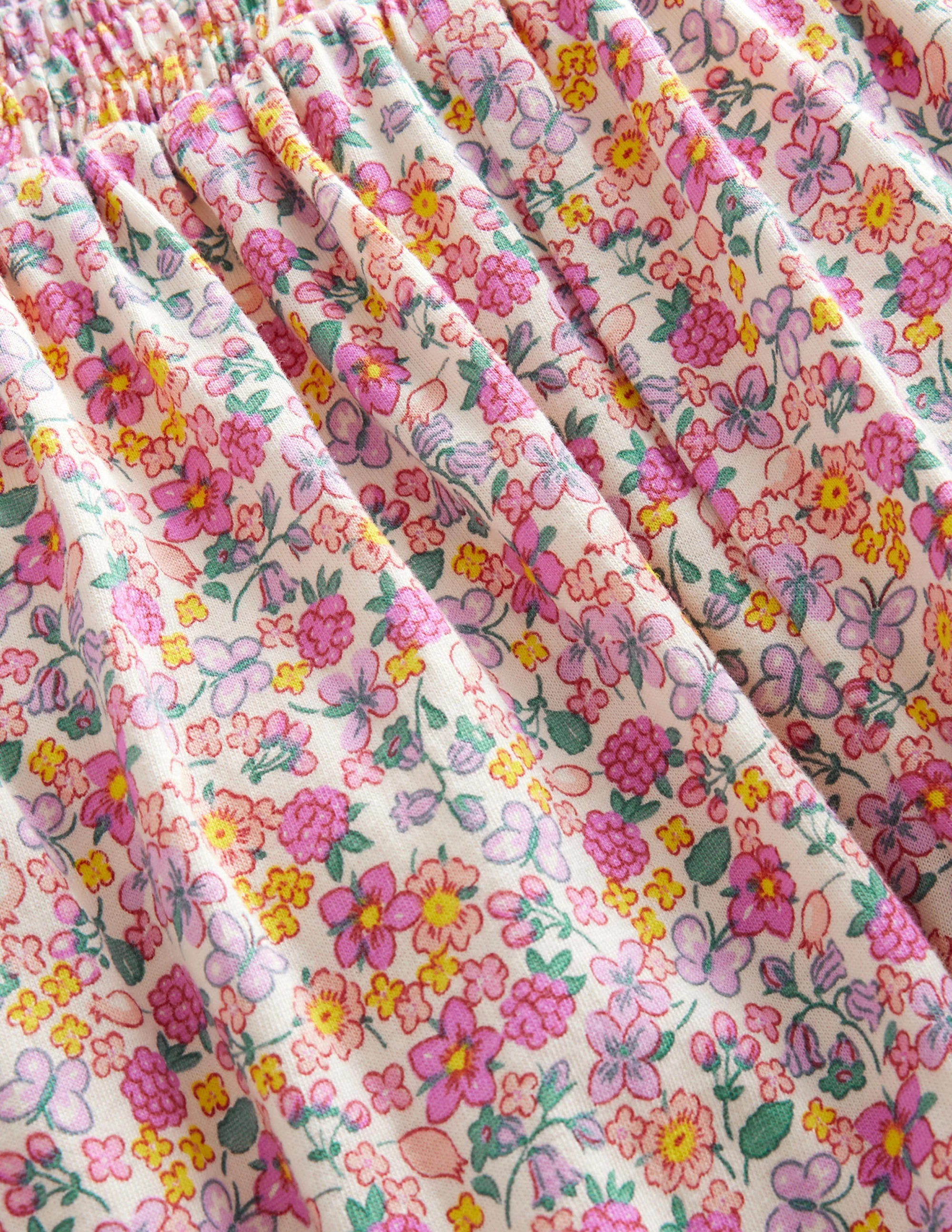Jersey Harem Trousers-Bright Petal Pink Floral - Image 3