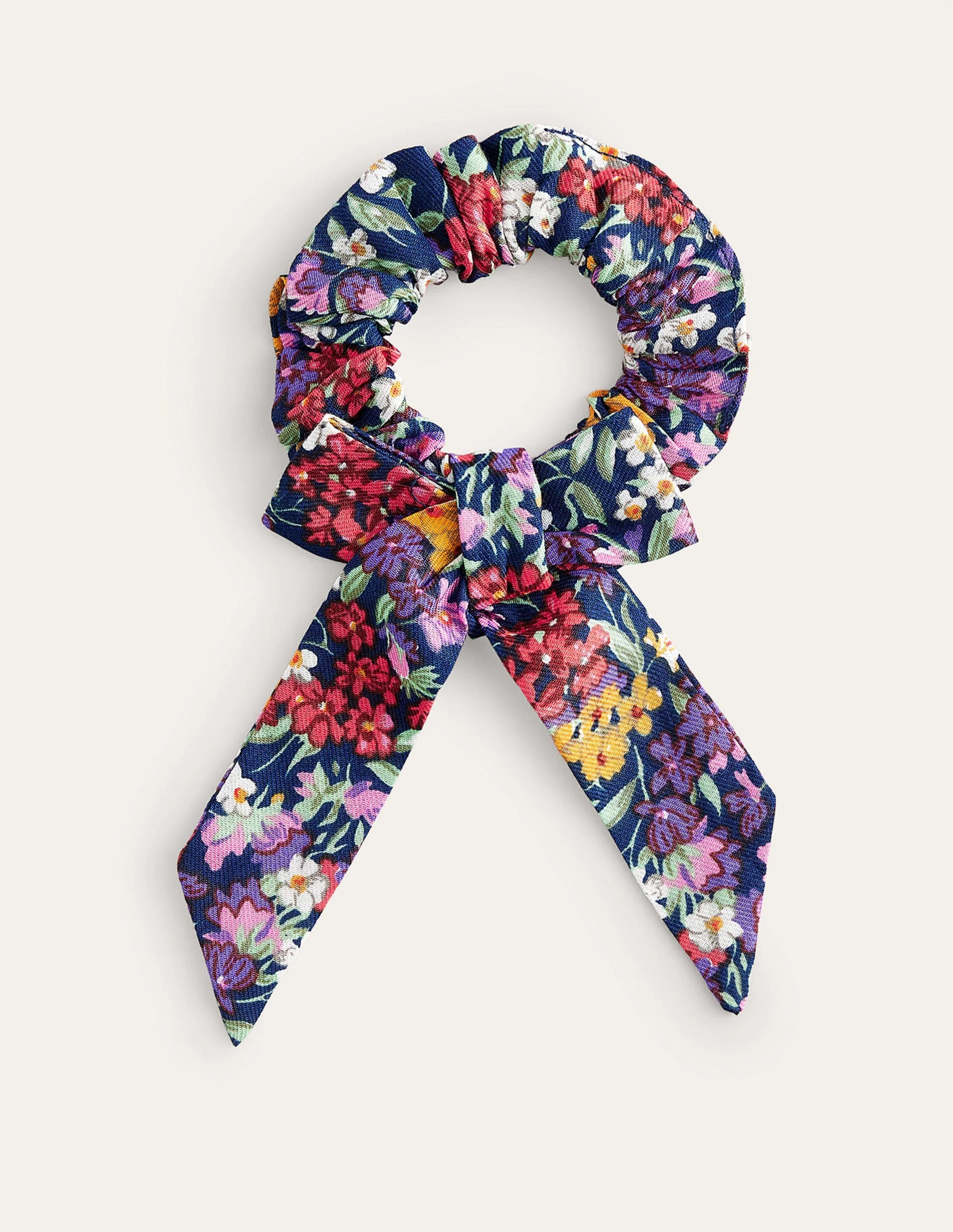 Large Bow Scrunchie-Multi Bloom
