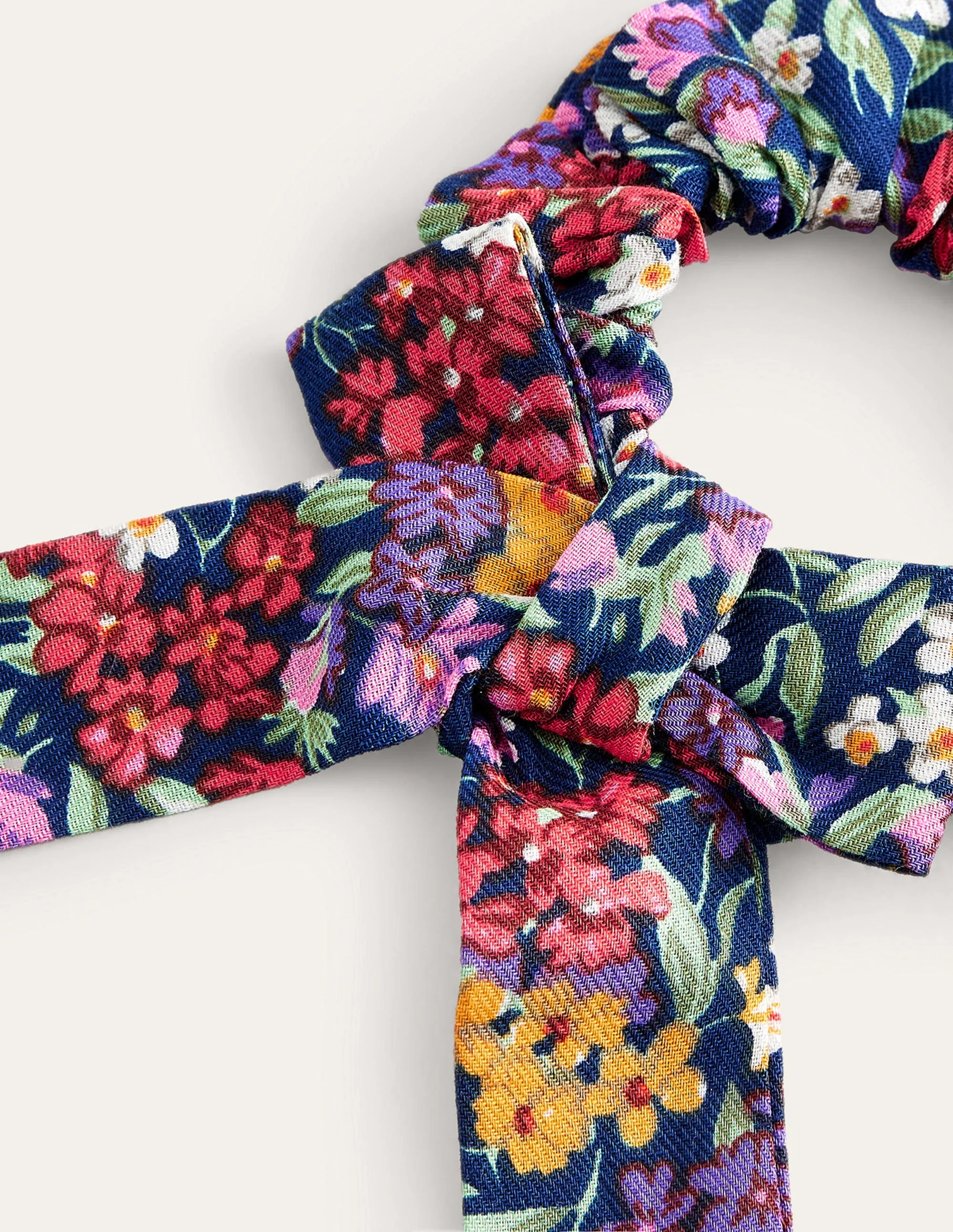 Large Bow Scrunchie-Multi Bloom - Image 2