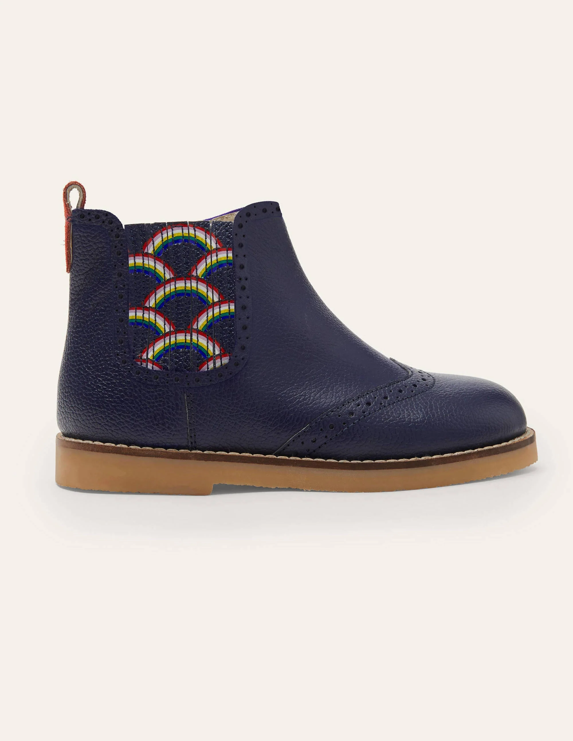 Leather Chelsea Boots-College Navy - Image 2