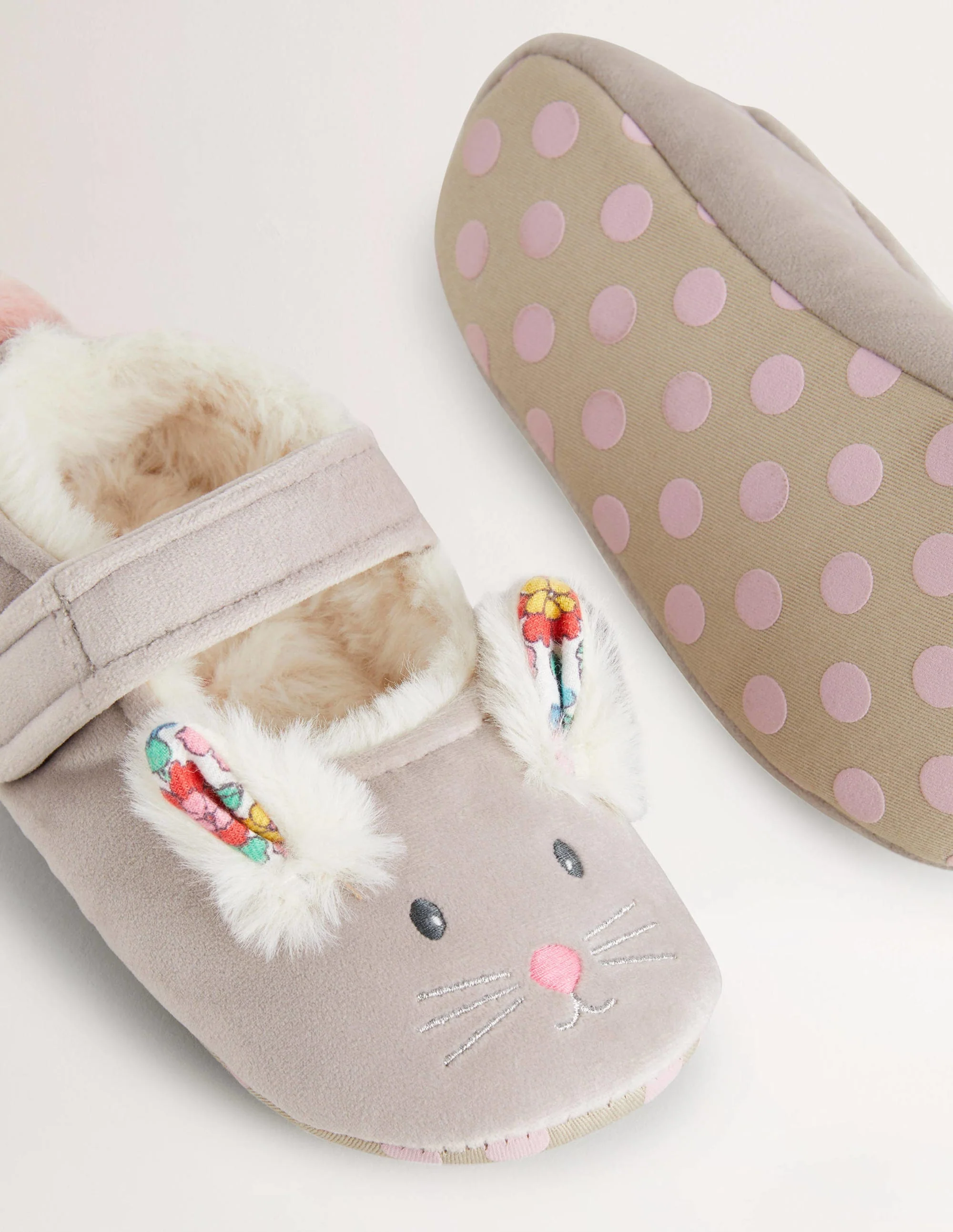 Mary Jane Slippers-Grey Bunny - Image 3