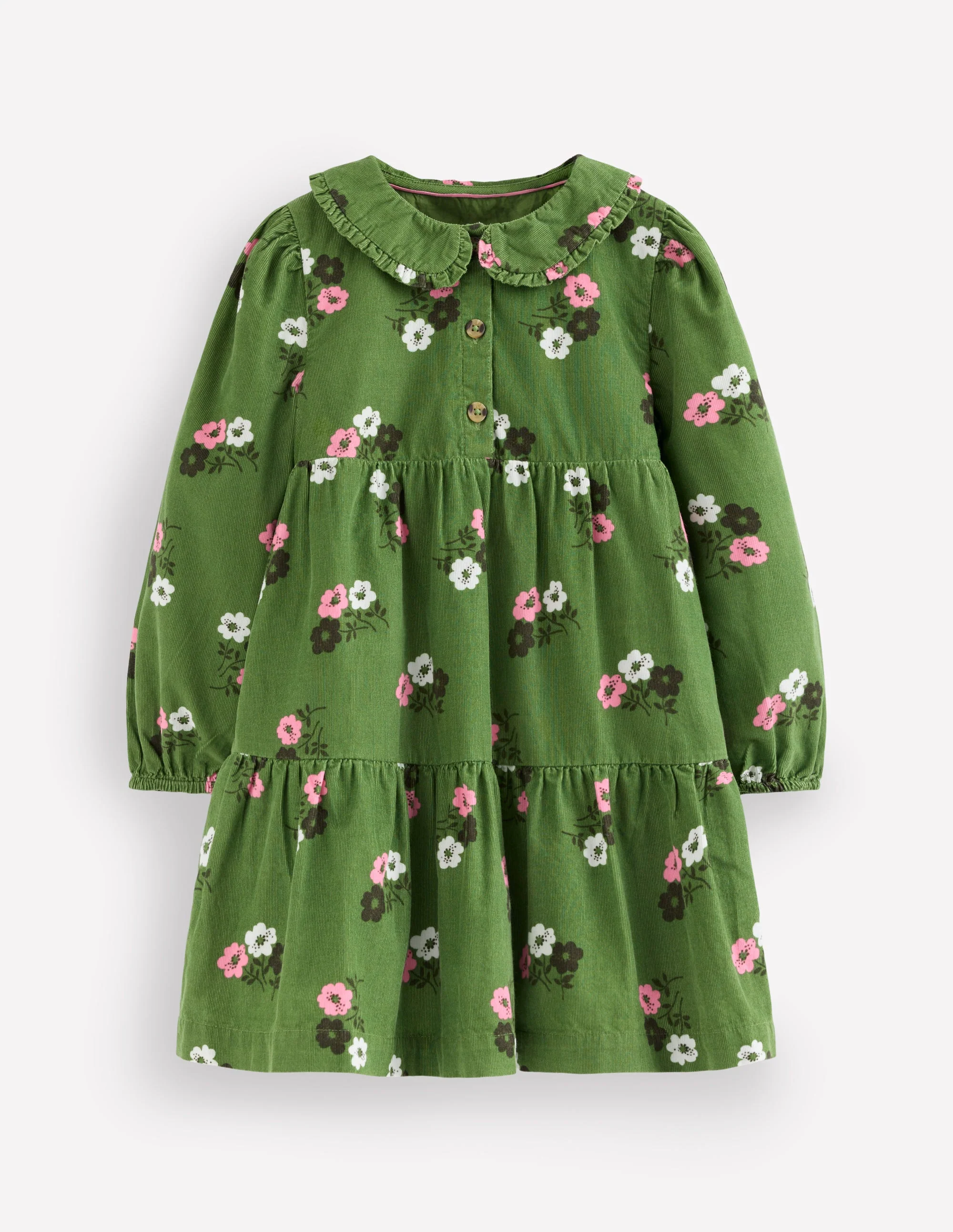Minna Collared Woven Dress-Green Ditsy Floral