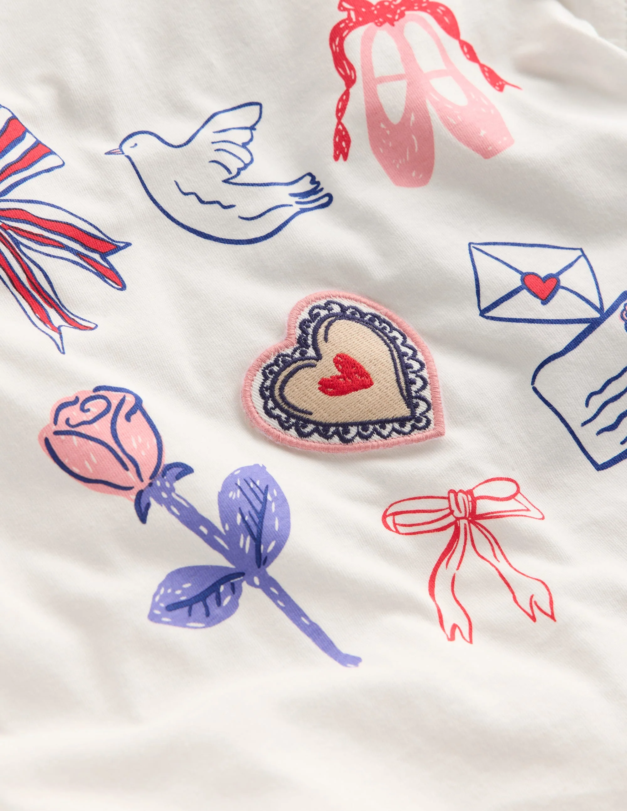 Pretty Frill T-shirt-White Valentines - Image 3