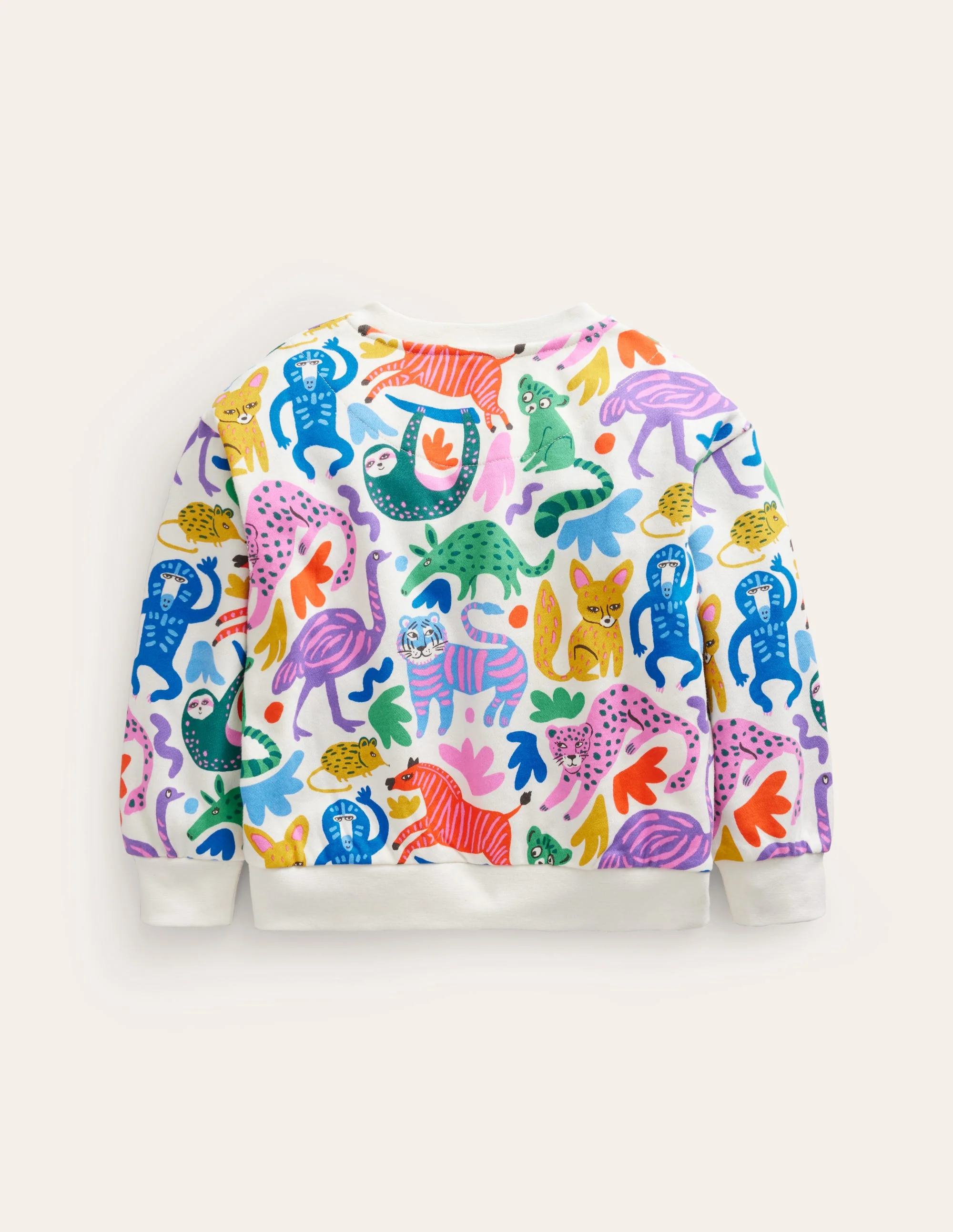 Printed Relaxed Sweatshirt-Multi Safari Friends - Image 2