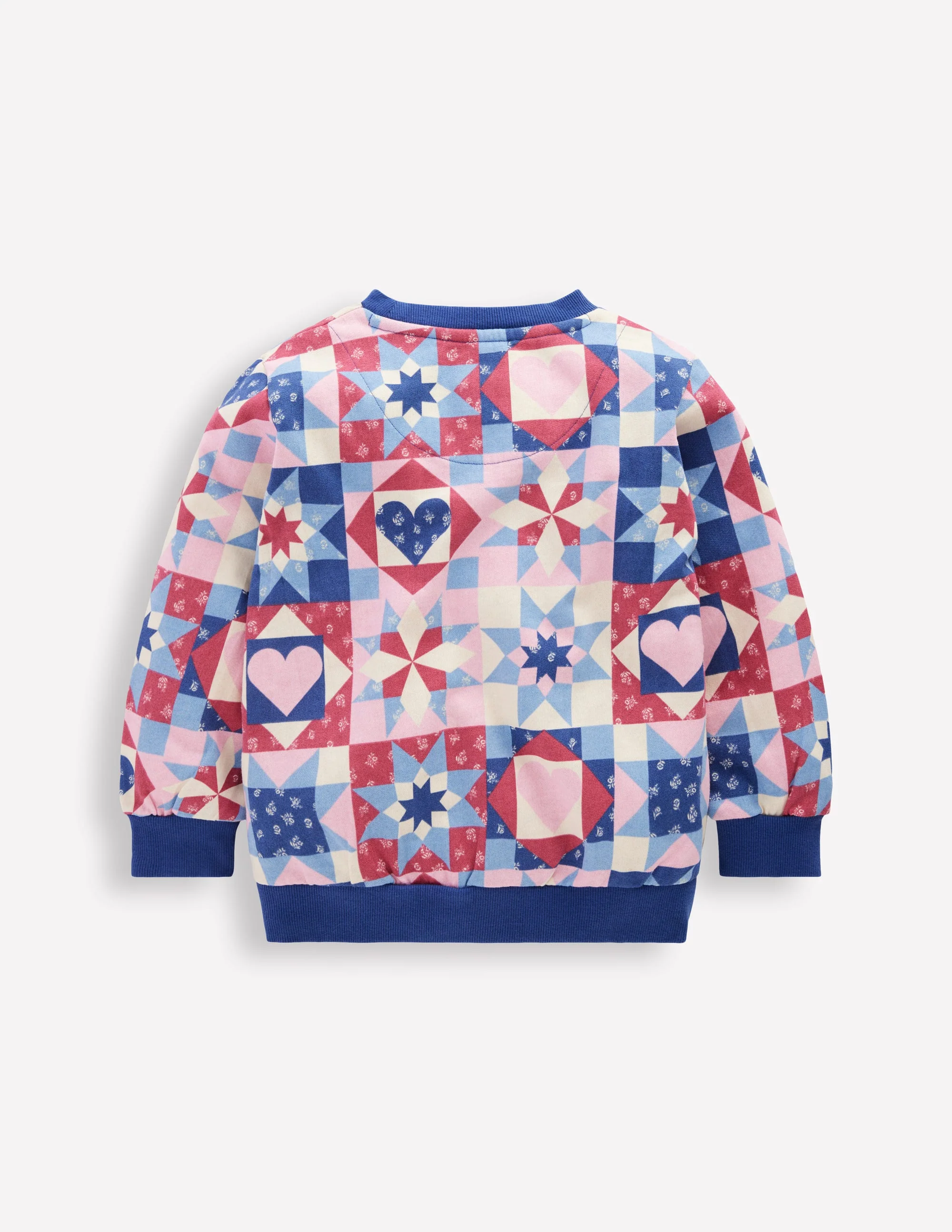 Printed Sweatshirt-Alaskan Blue Patchwork - Image 4