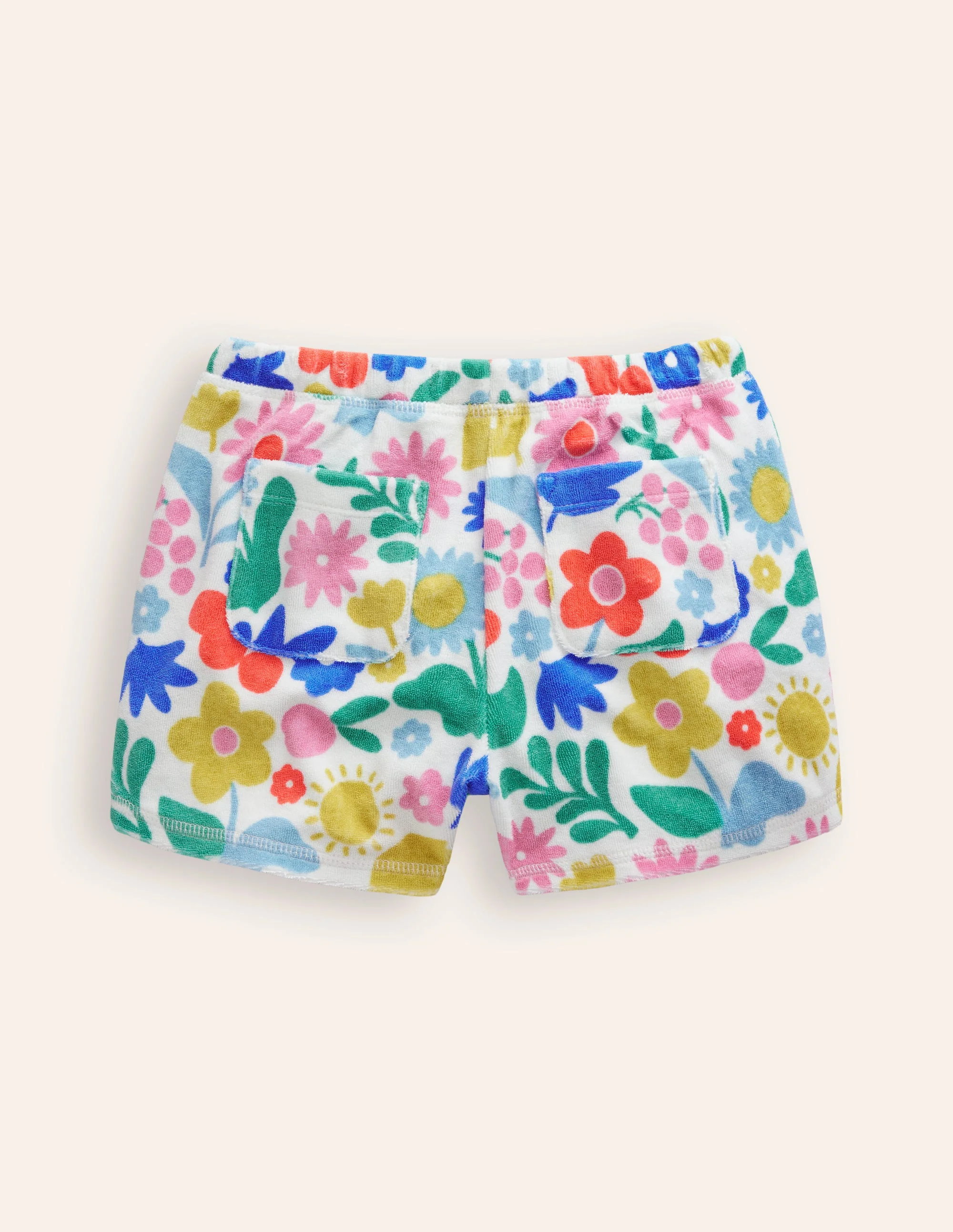 Printed Towelling Shorts-Multi Holiday Stencil - Image 2