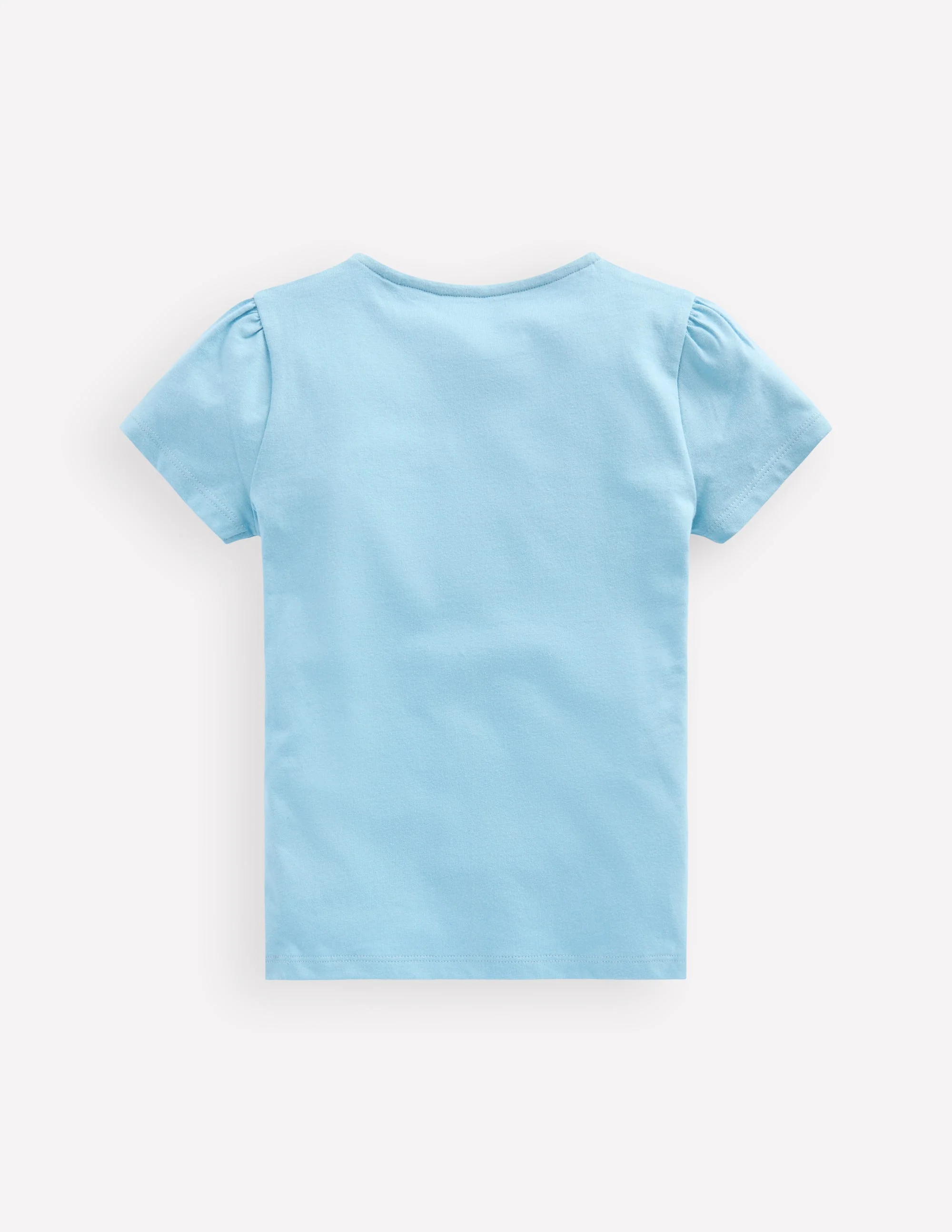 Puff Sleeve Superstitch Top-Blue Flower Bunches - Image 2