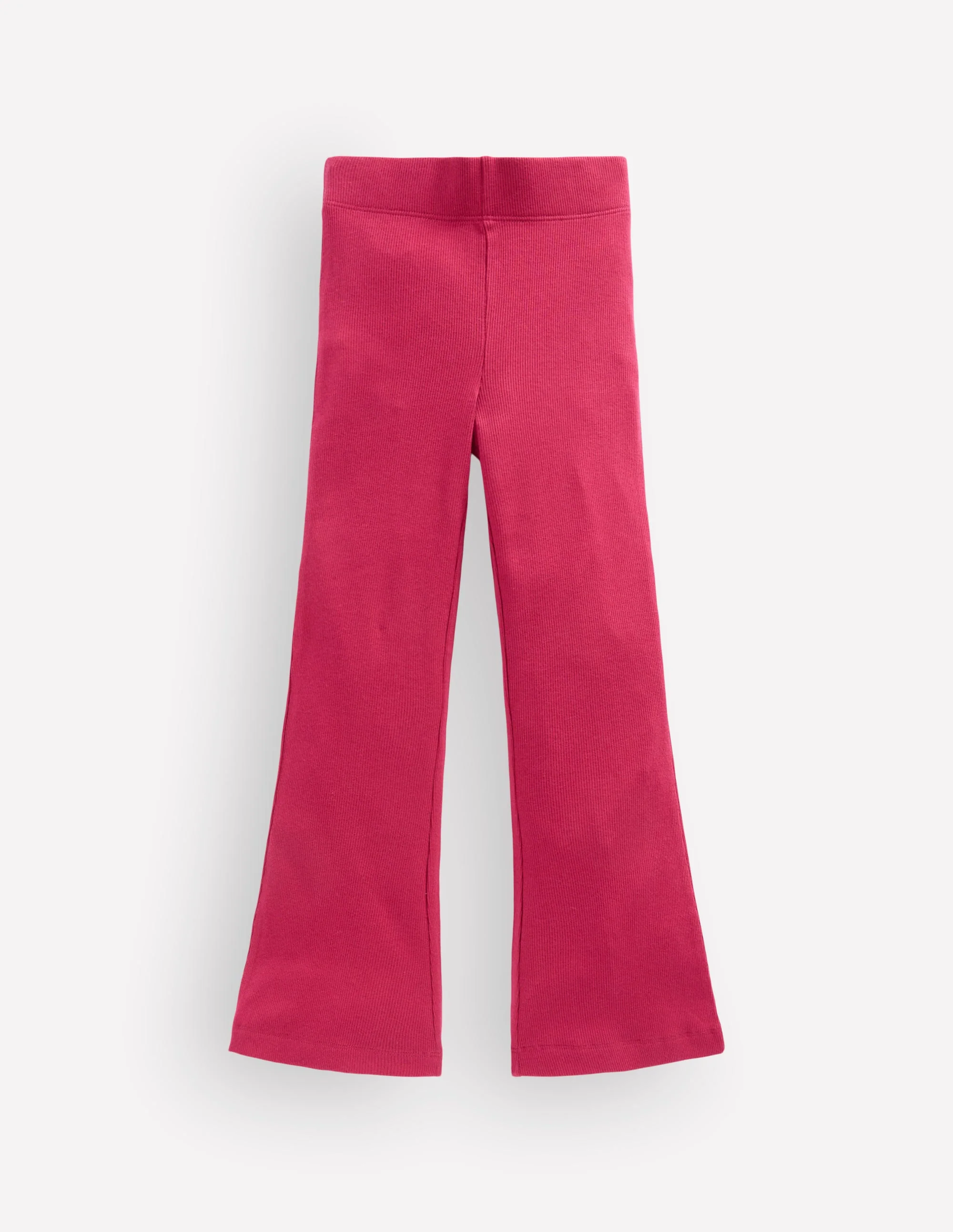 Ribbed Flared Leggings-Red Bud