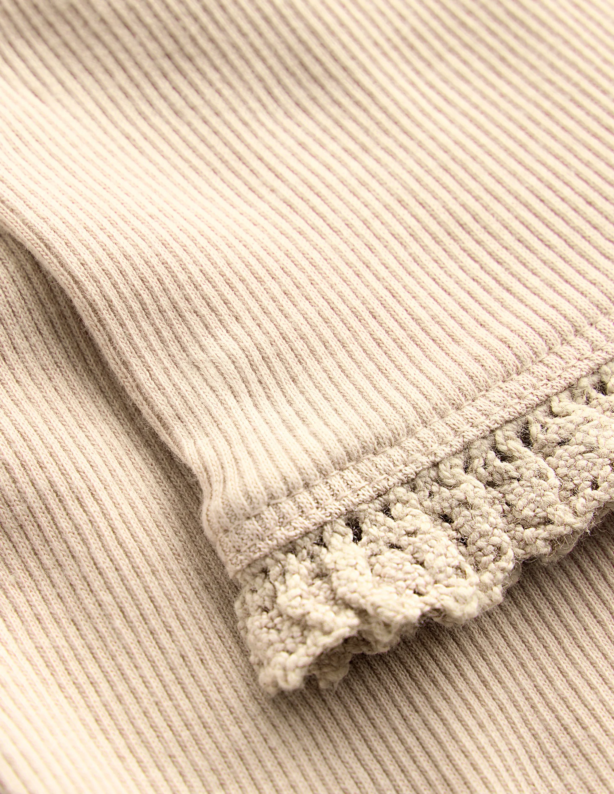 Ribbed Leggings-Oatmeal Marl - Image 3