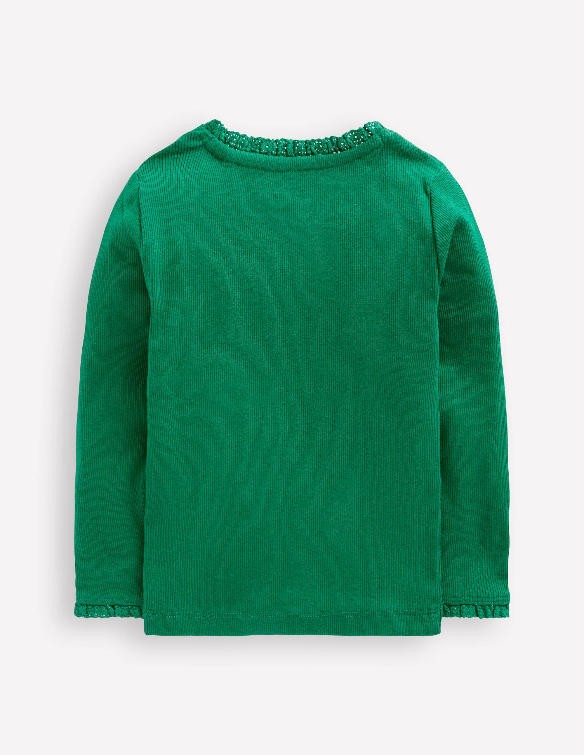 Ribbed Long Sleeve T-shirt-Shady Green - Image 2