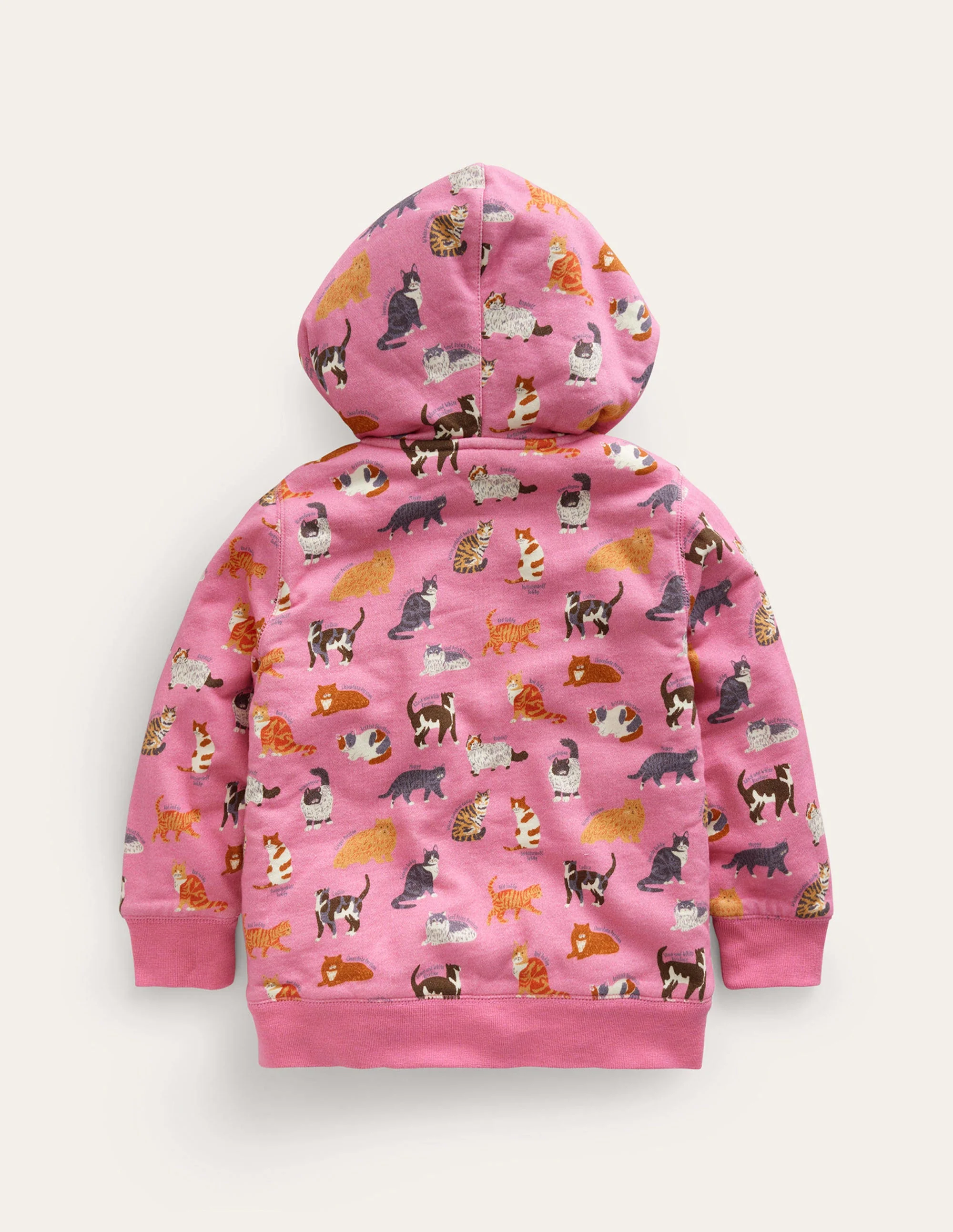 Shaggy-lined Hoodie-Formica Pink Cats - Image 2