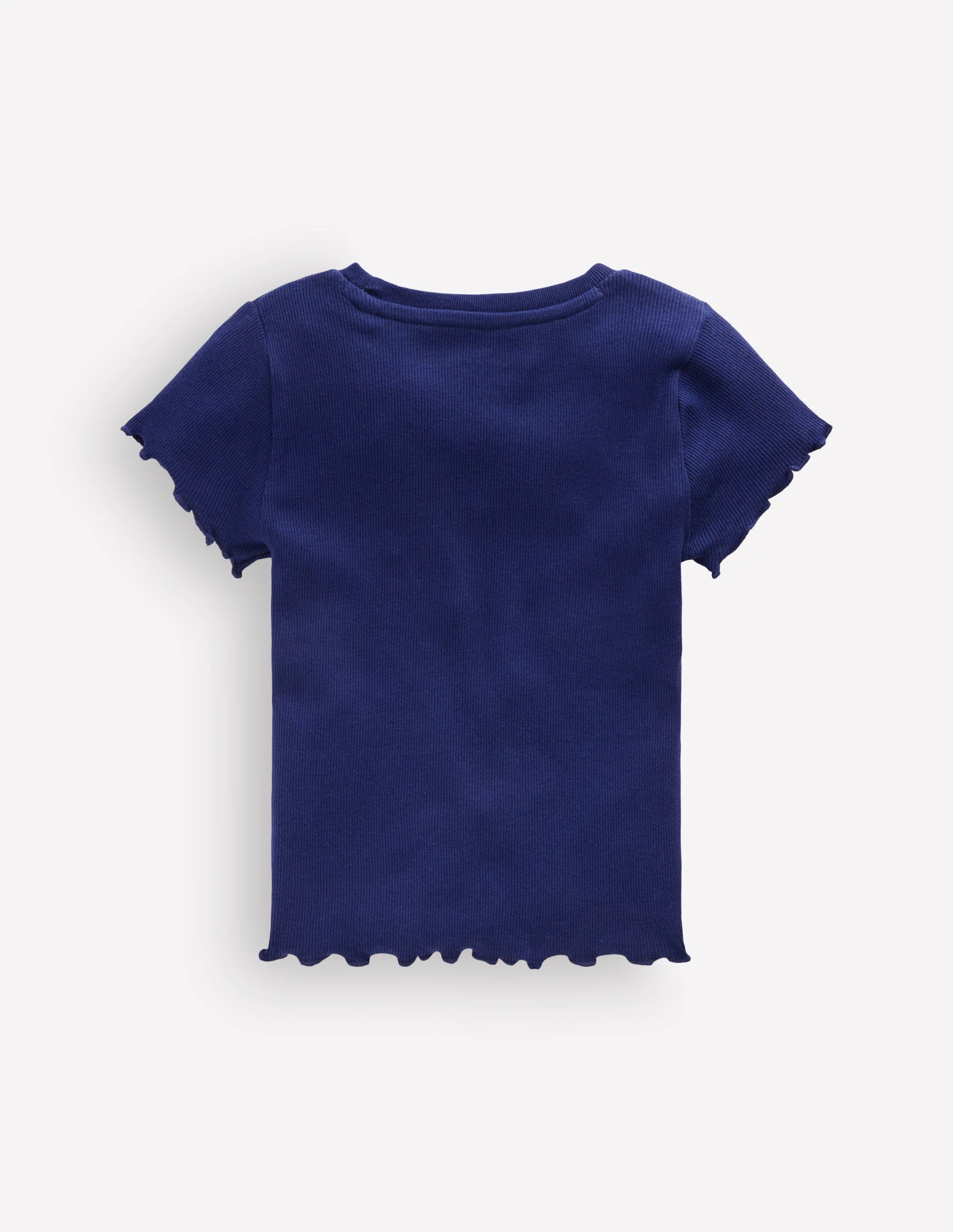 Short Sleeve Rib T-Shirt-College Navy - Image 2