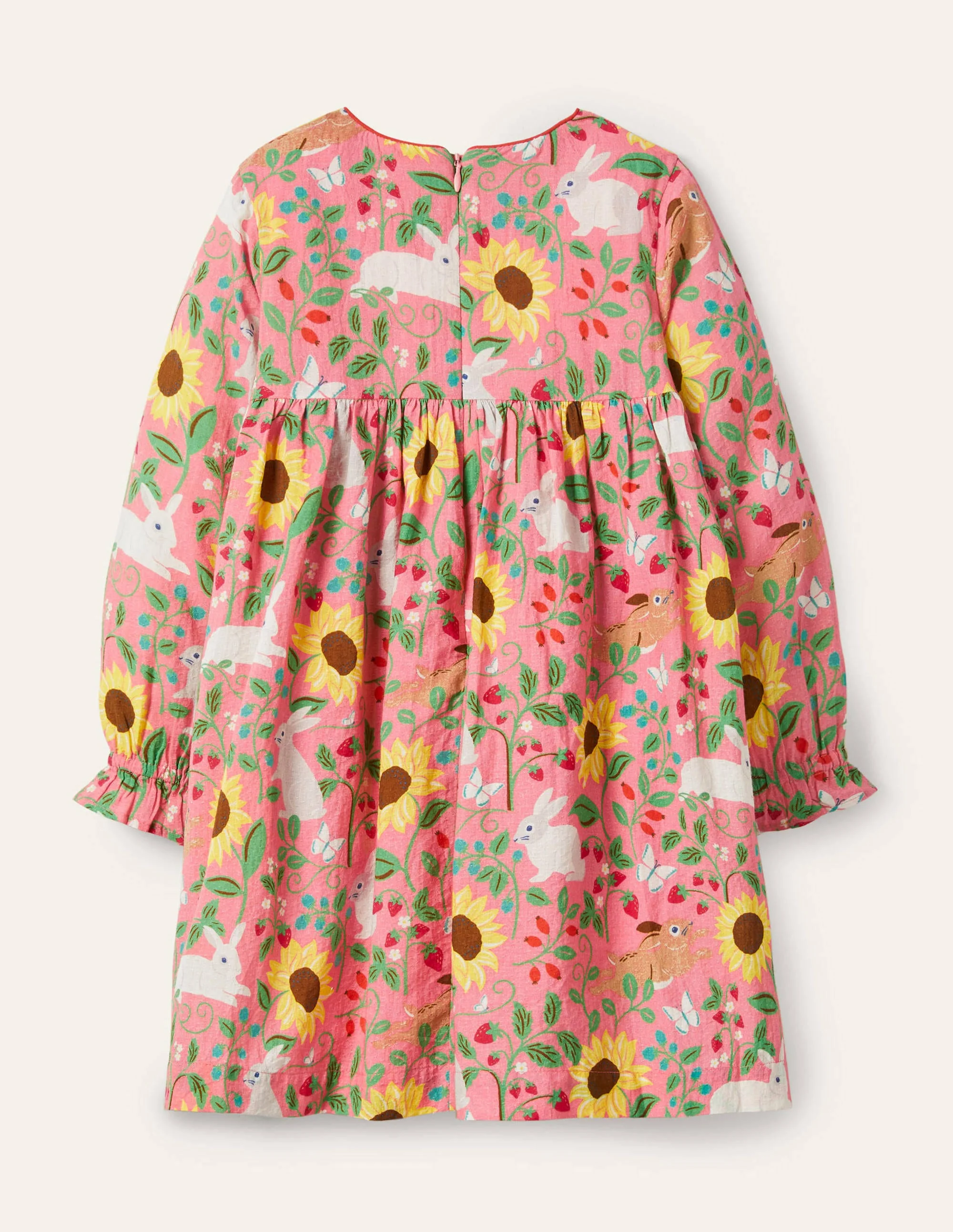 Smocked Dress-Pink Lemonade Berry Patch - Image 2