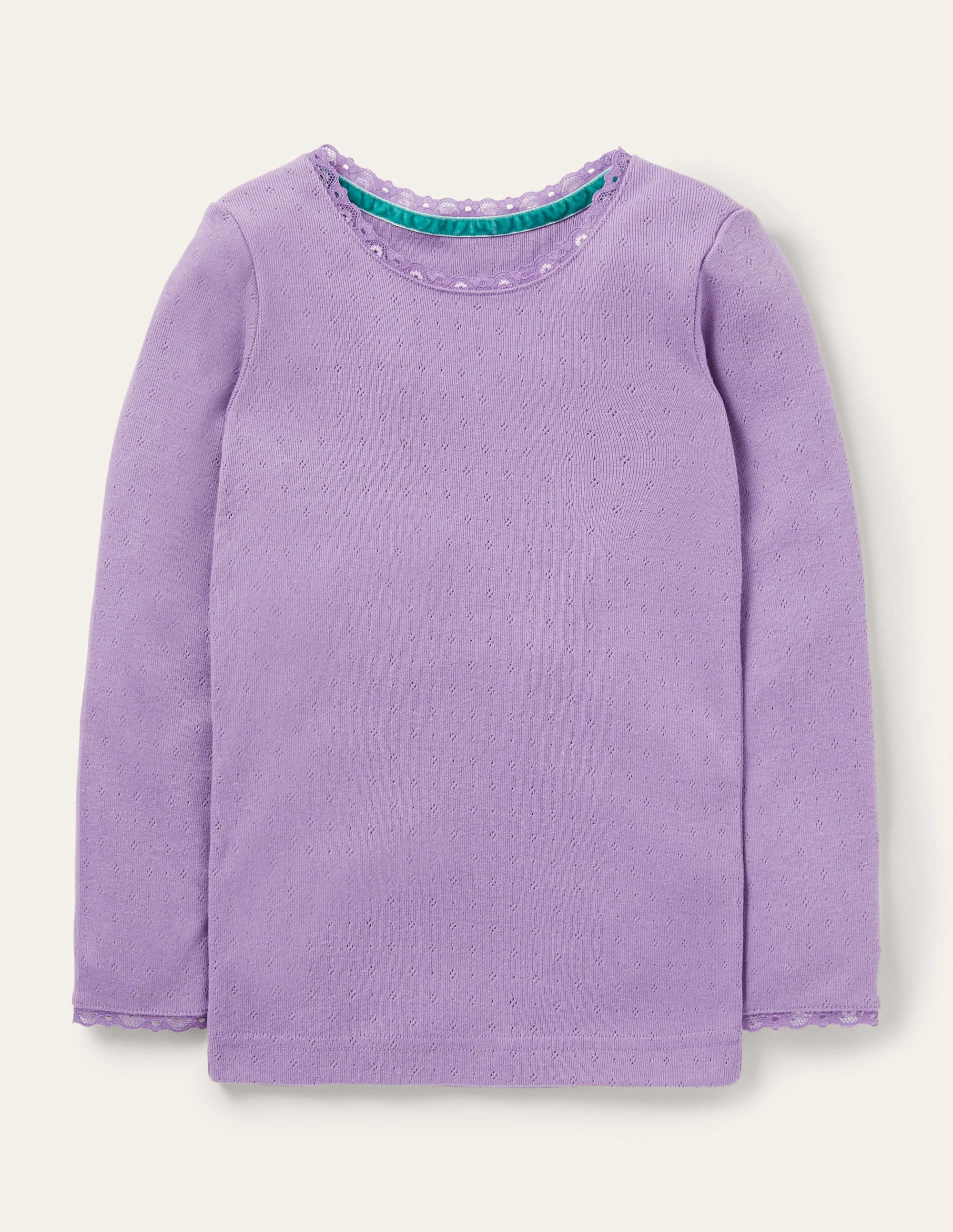 Supersoft Pointelle T-shirt-Aster Purple
