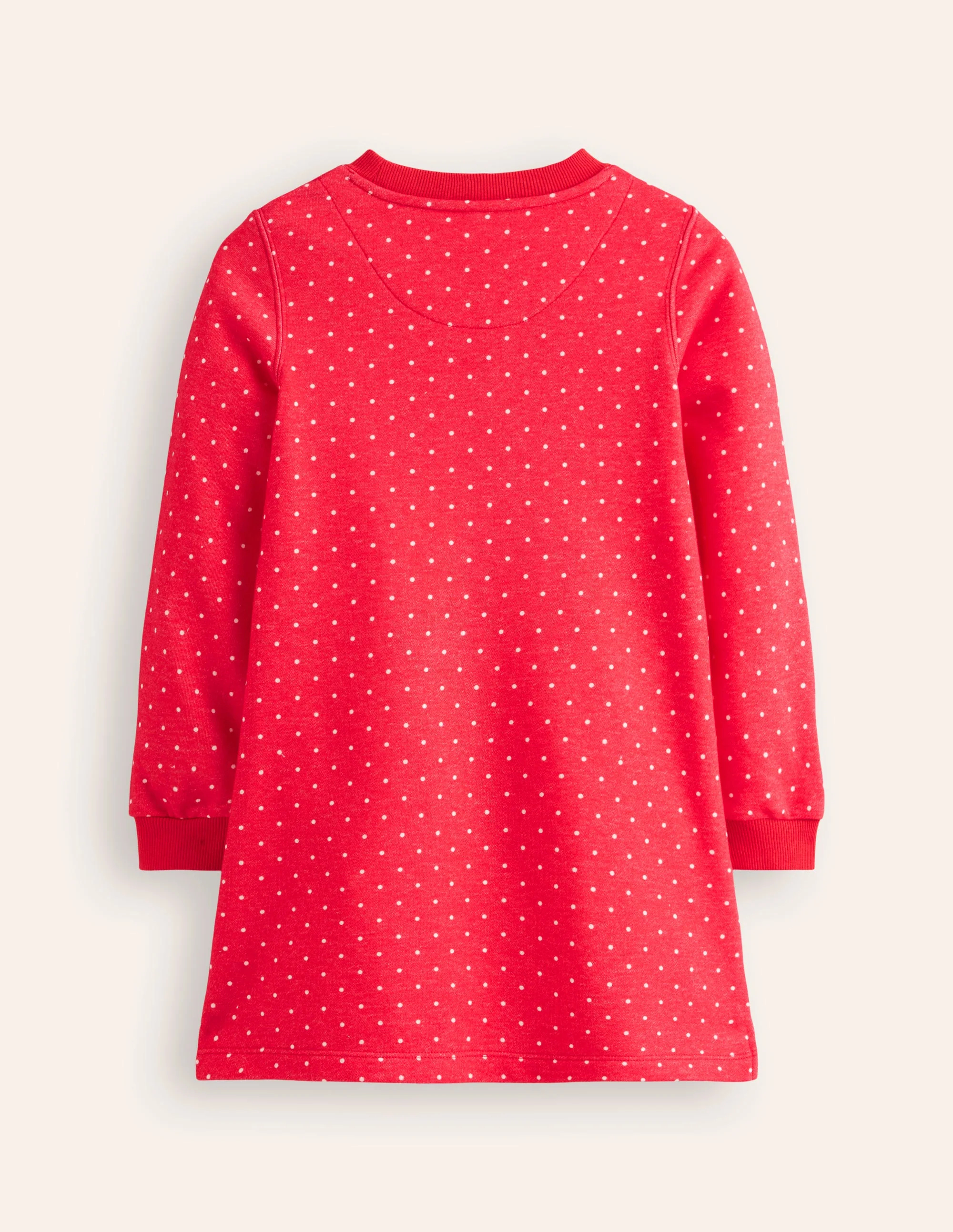 Sweatshirt Appliqué Dress-Rose Pink Pin Spot Animals - Image 5