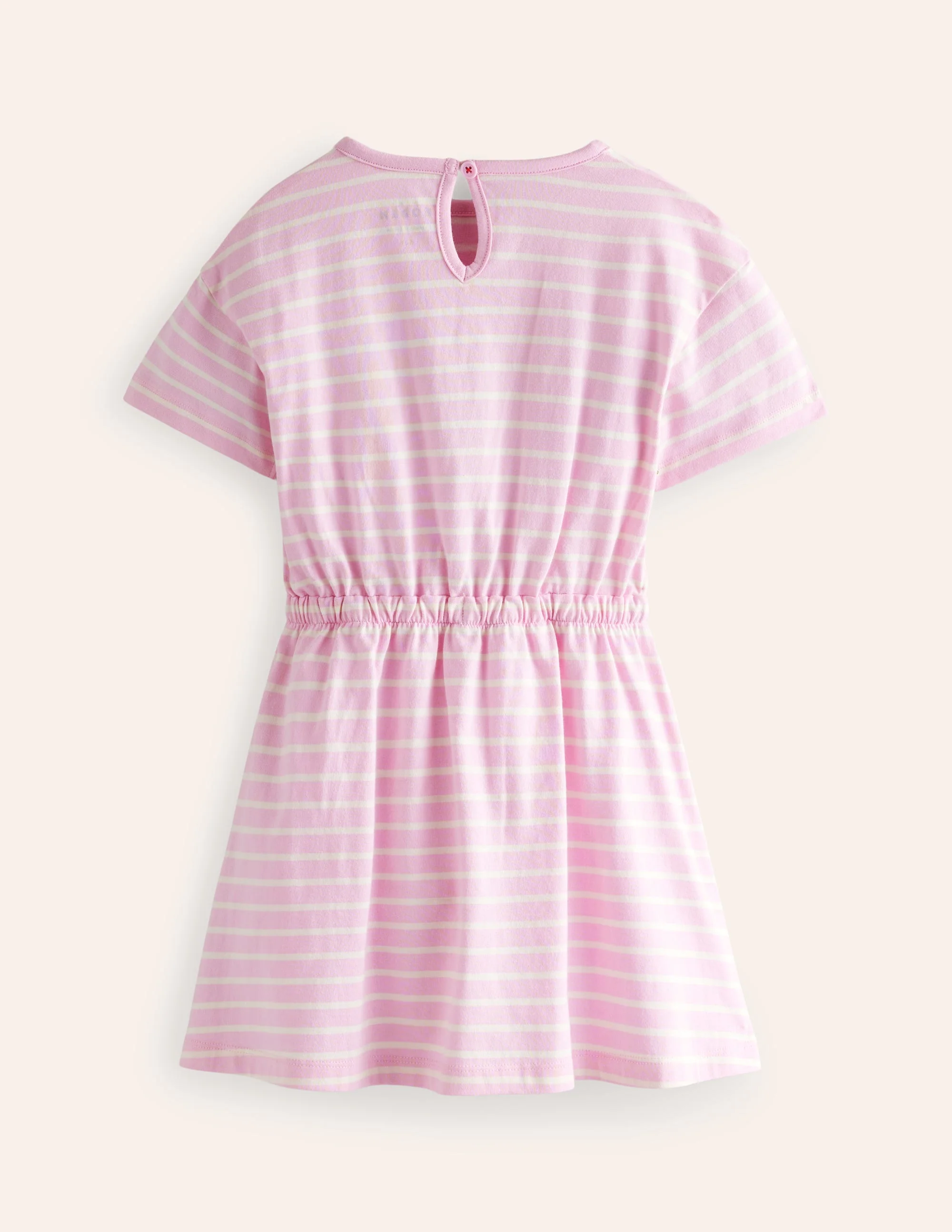 Tie Waist Applique Dress-Sweet Pea/Ivory Ice Cream - Image 2