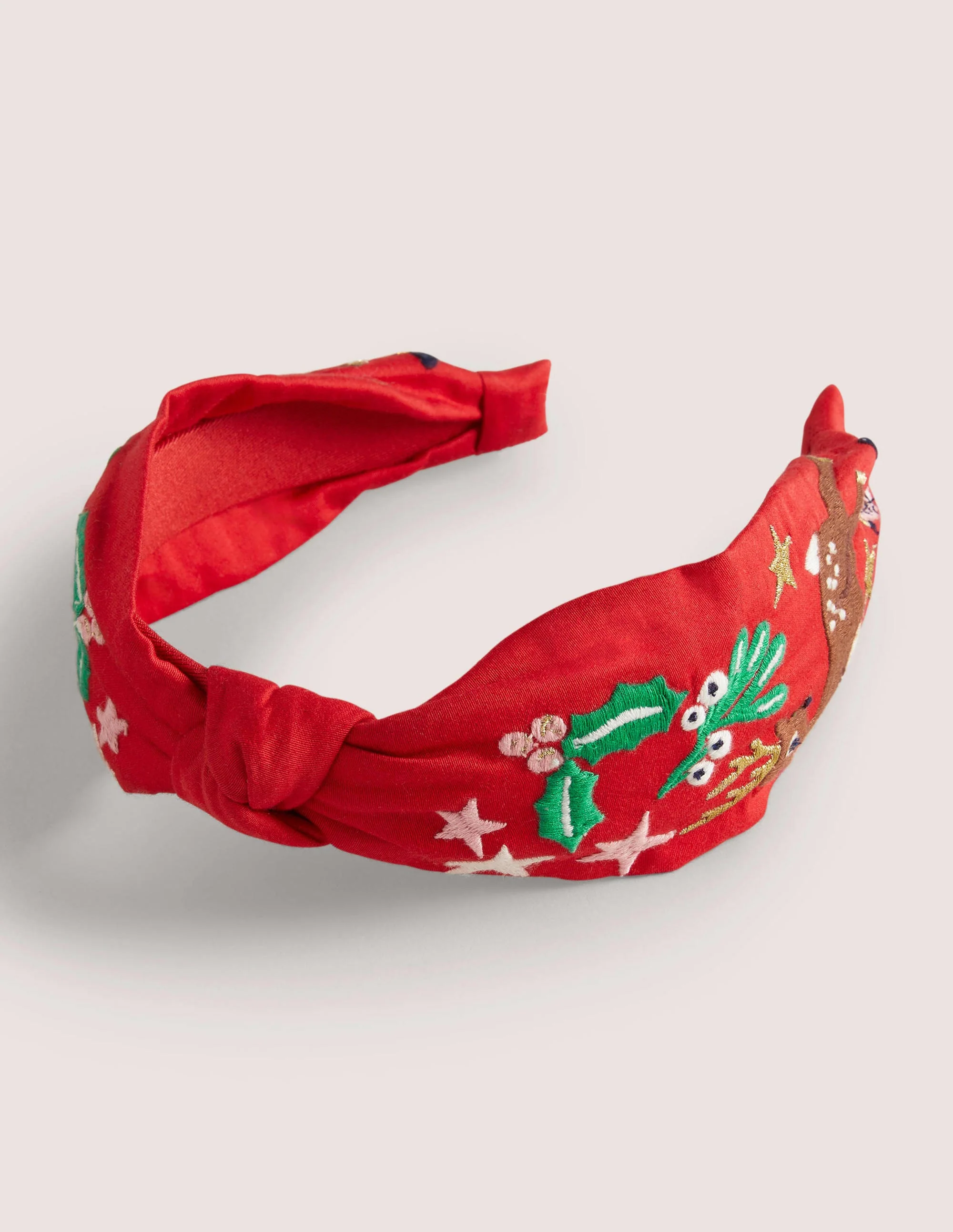 Twisted Knot Headband-Red Christmas - Image 2