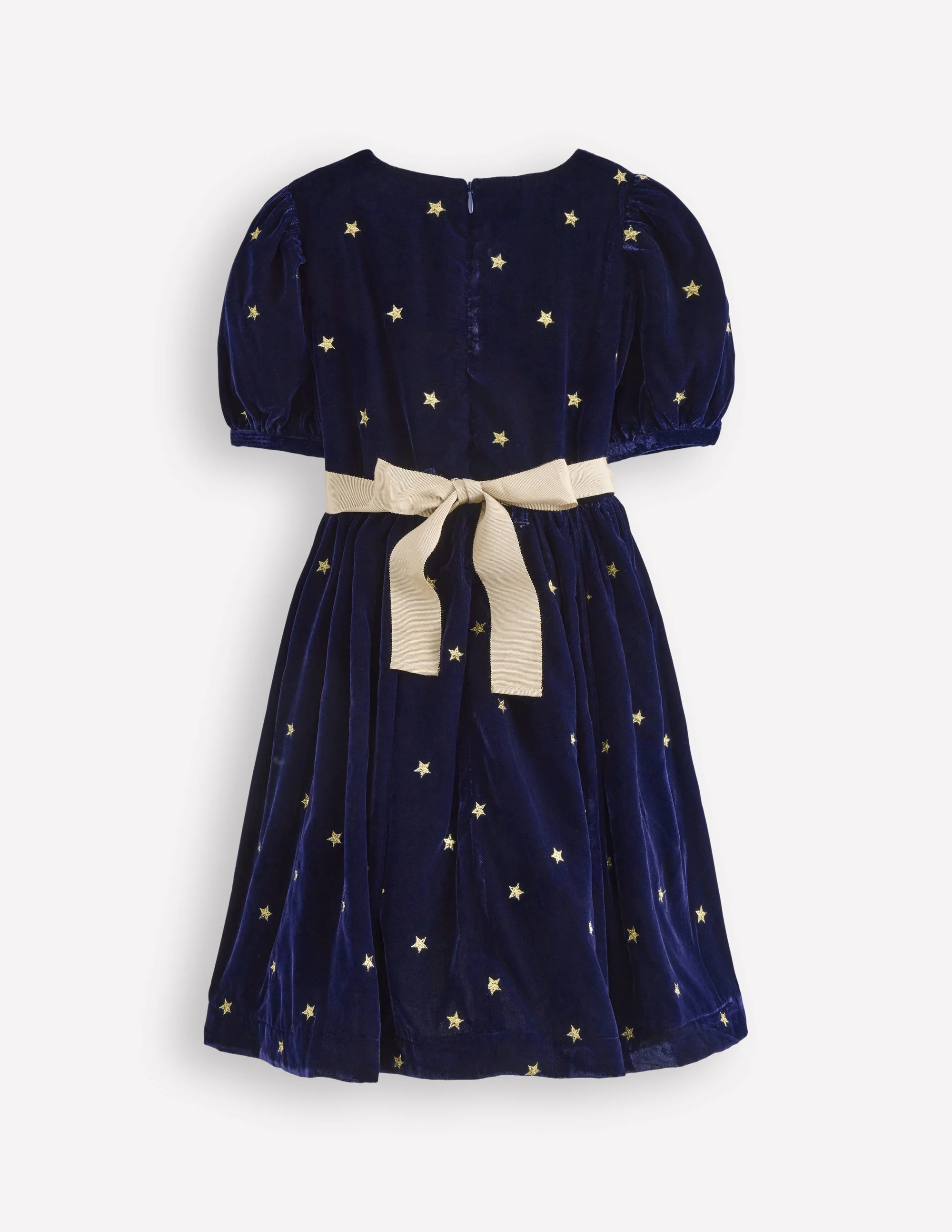 Velvet Party dress-College Navy Gold Stars - Image 6