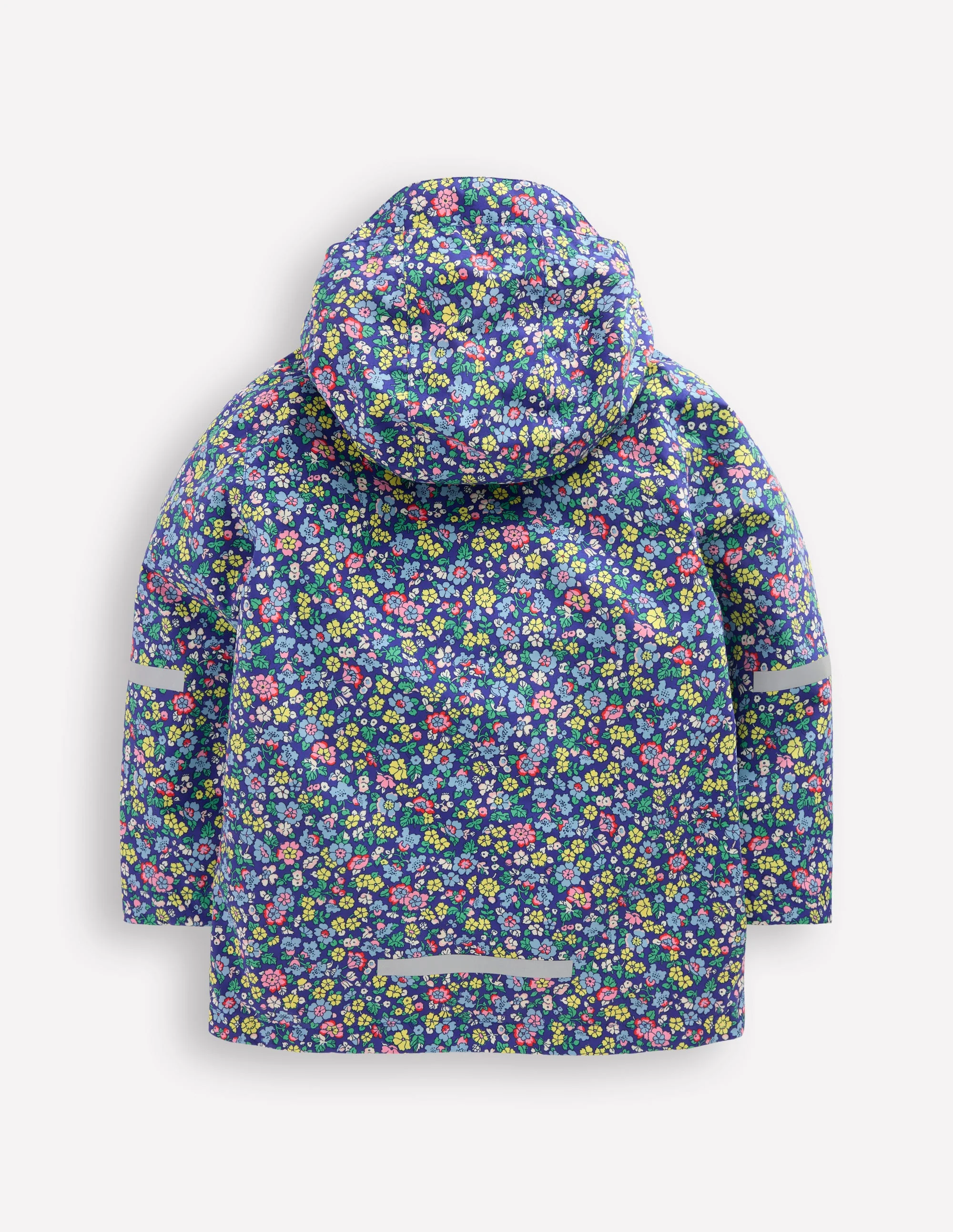 Waterproof Fisherman's Jacket-Sapphire Blue Nautical Floral - Image 2