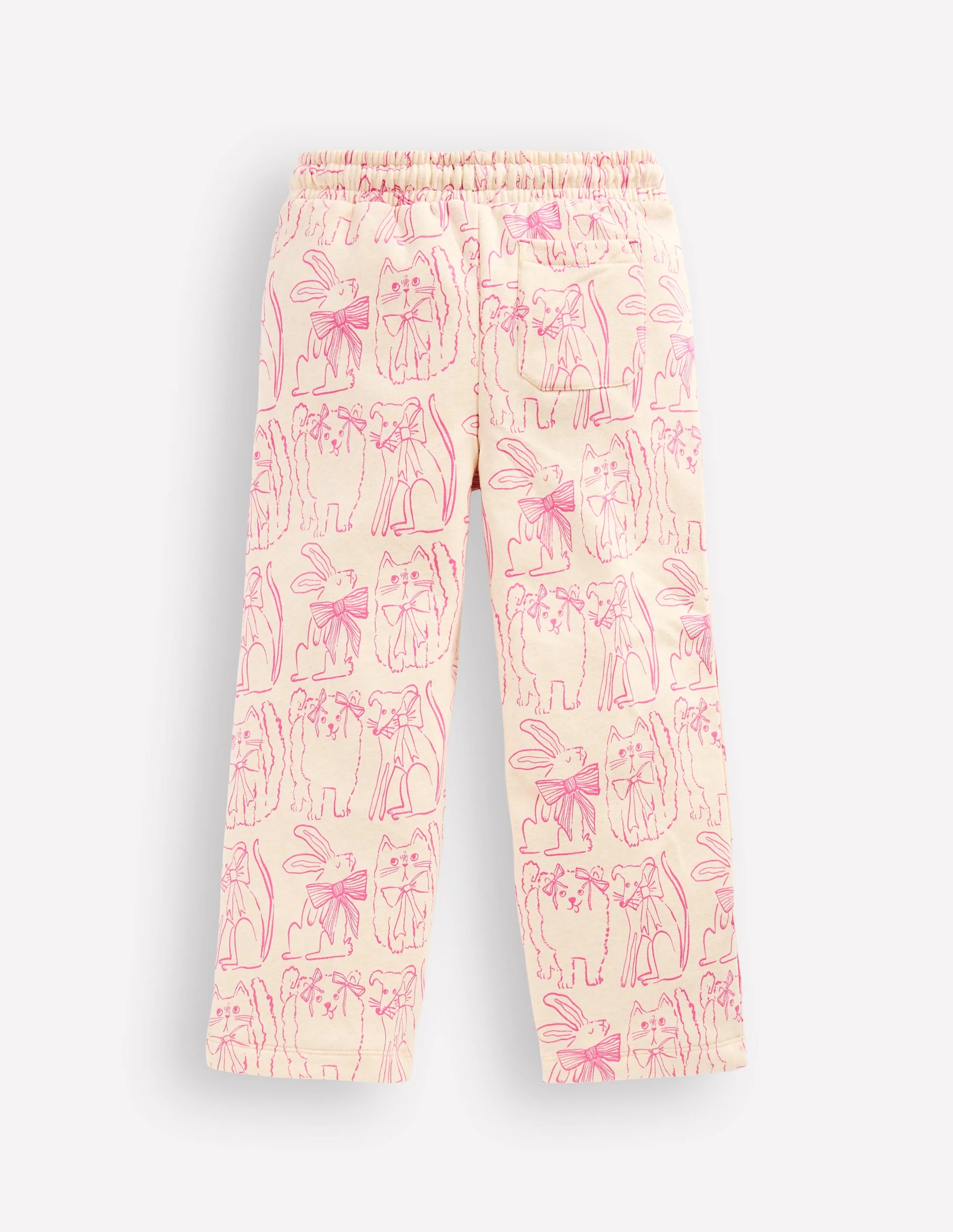 Wide Leg Printed Jogger-Oatmeal Cats - Image 5