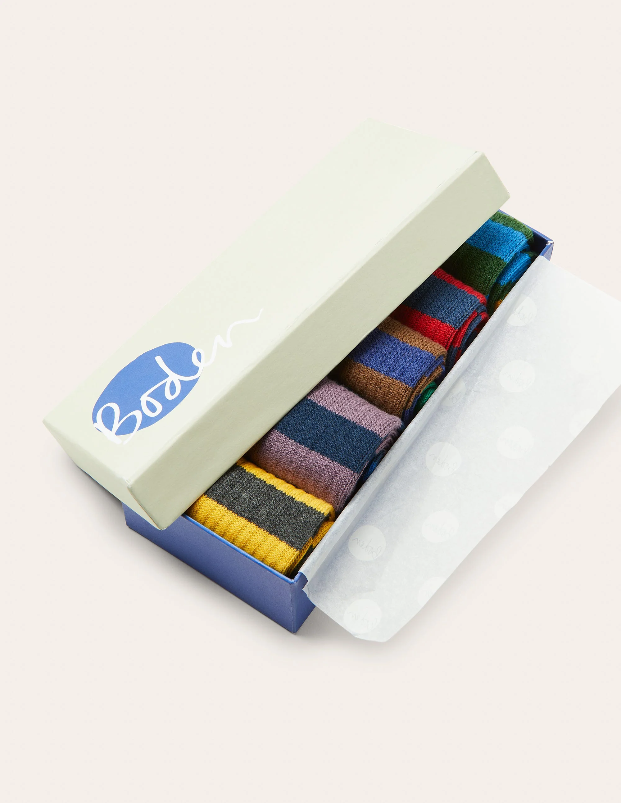 5 Pack Ribbed Socks-Mixed Stripe Pack - Image 2
