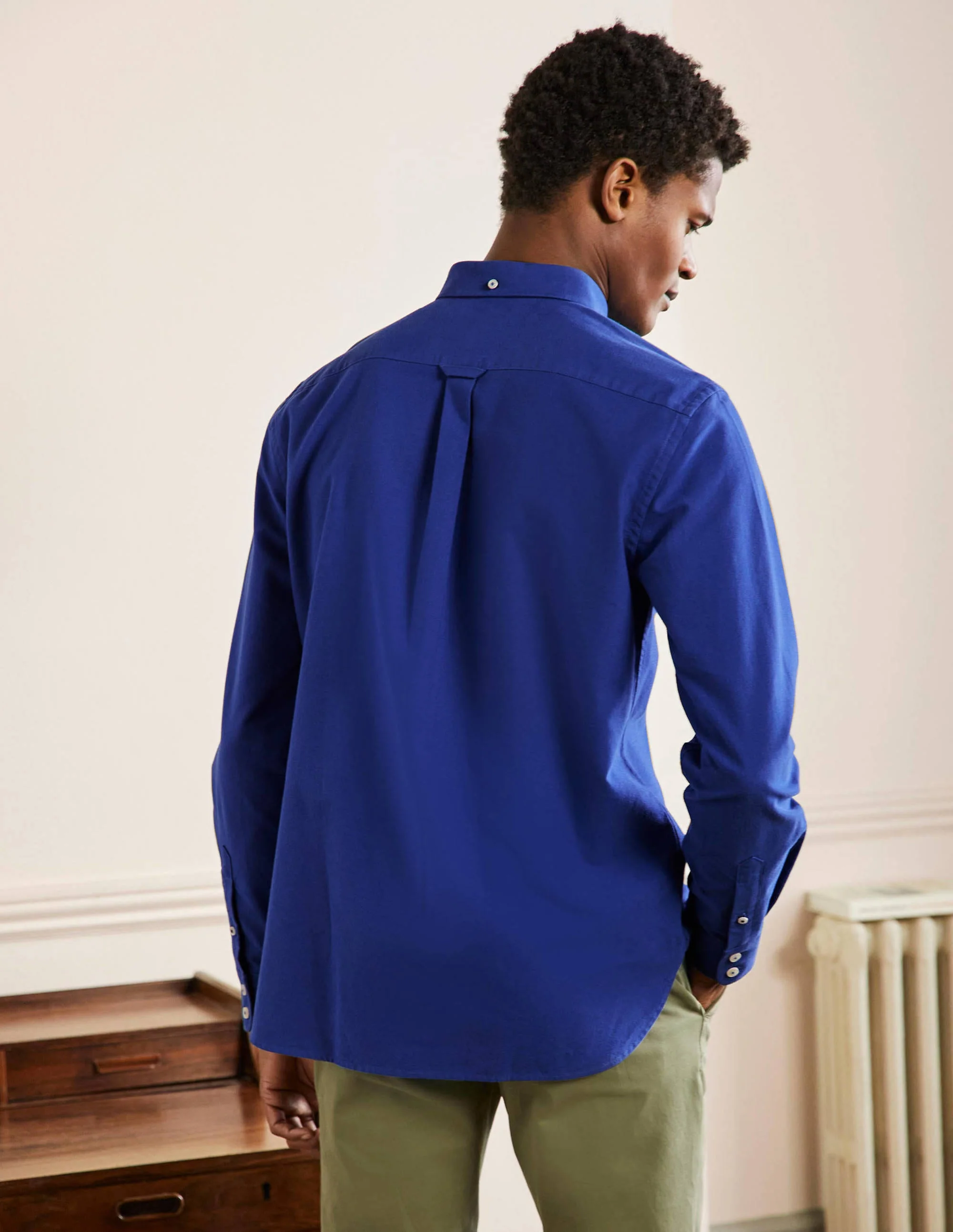 Button Down Oxford Shirt-Bright Blue - Image 3