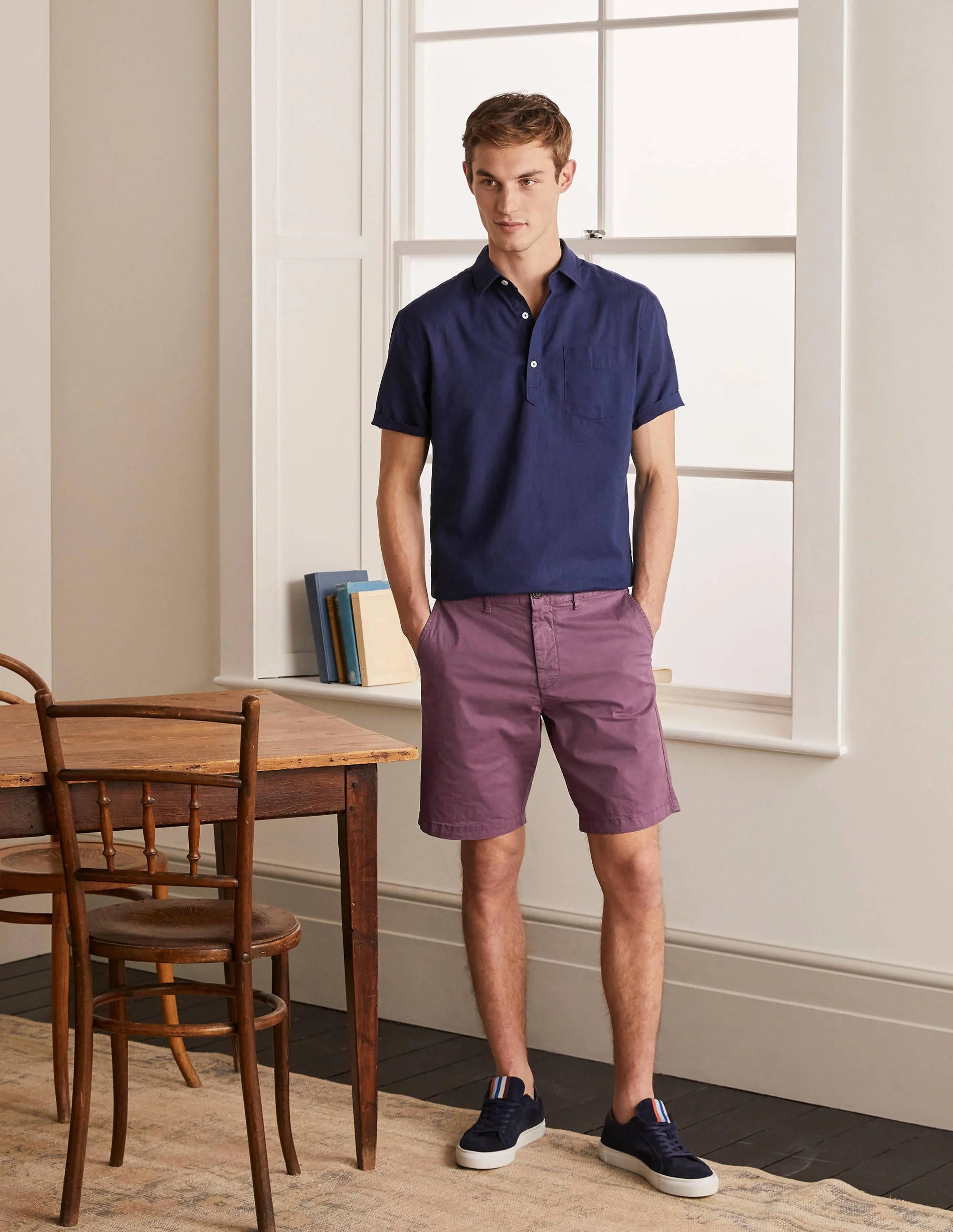 Chino Shorts-Grape Jam