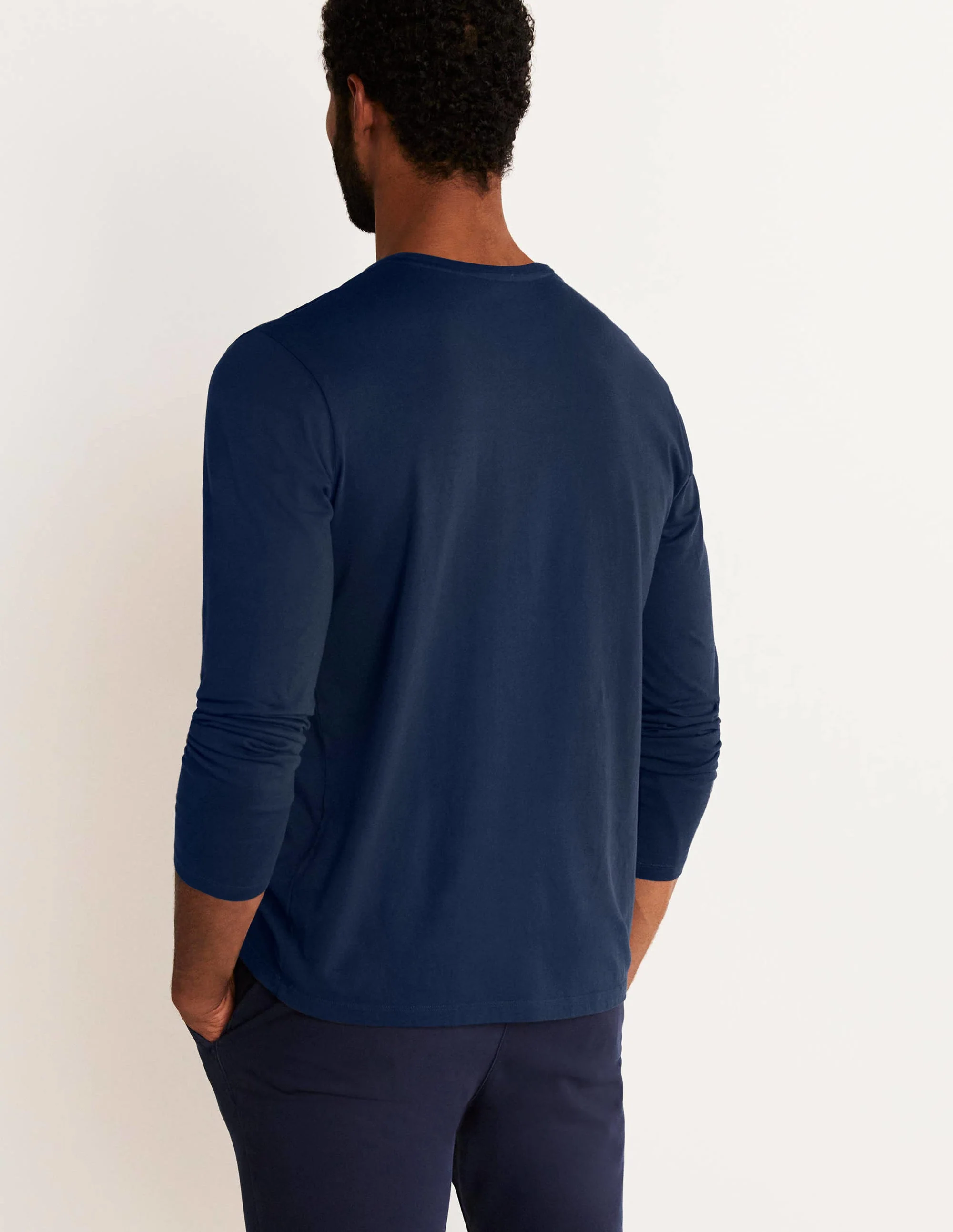 Classic Long-sleeved T-shirt-Classic Navy - Image 3