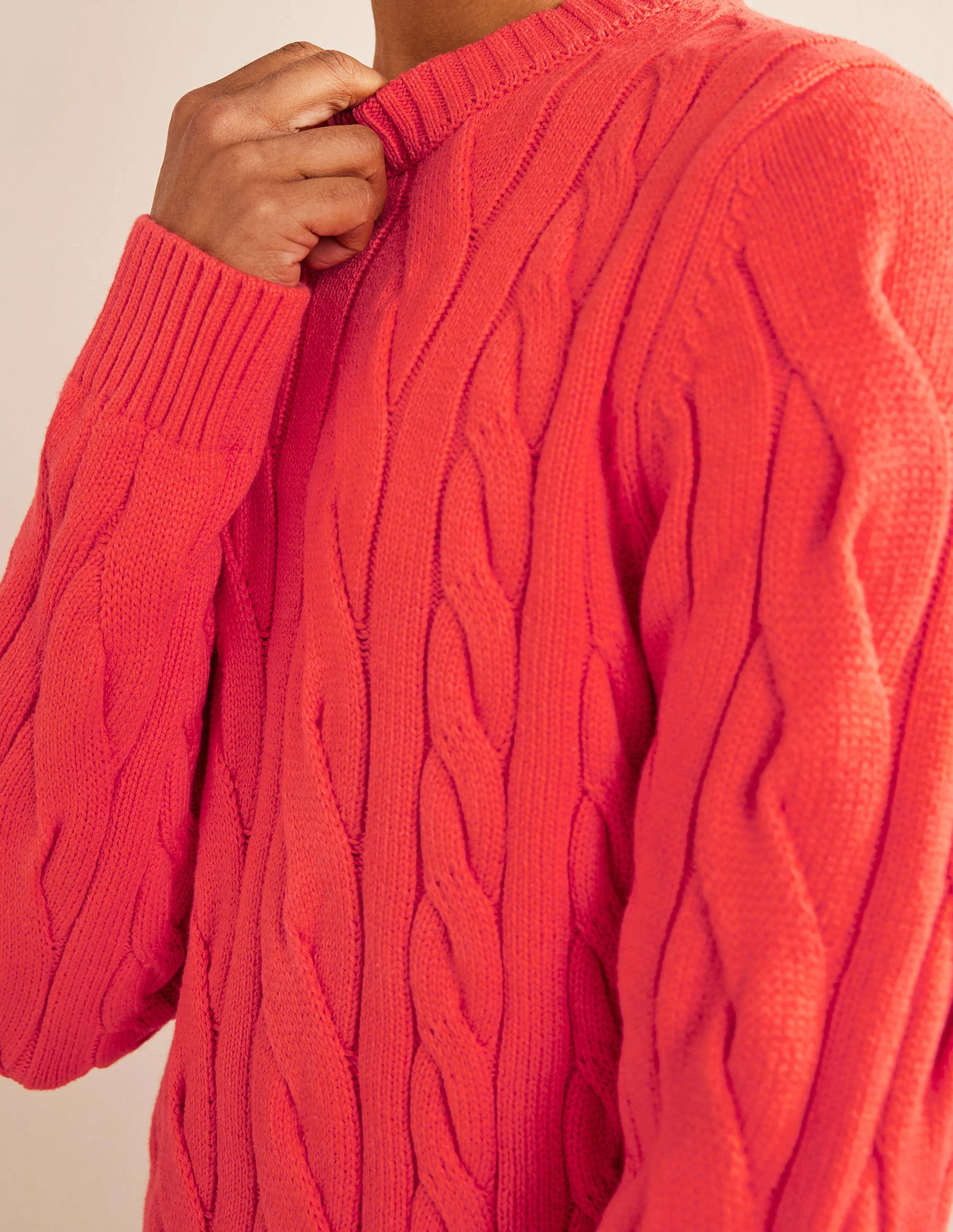 Cotton Cable Crew Neck-Jam - Image 4