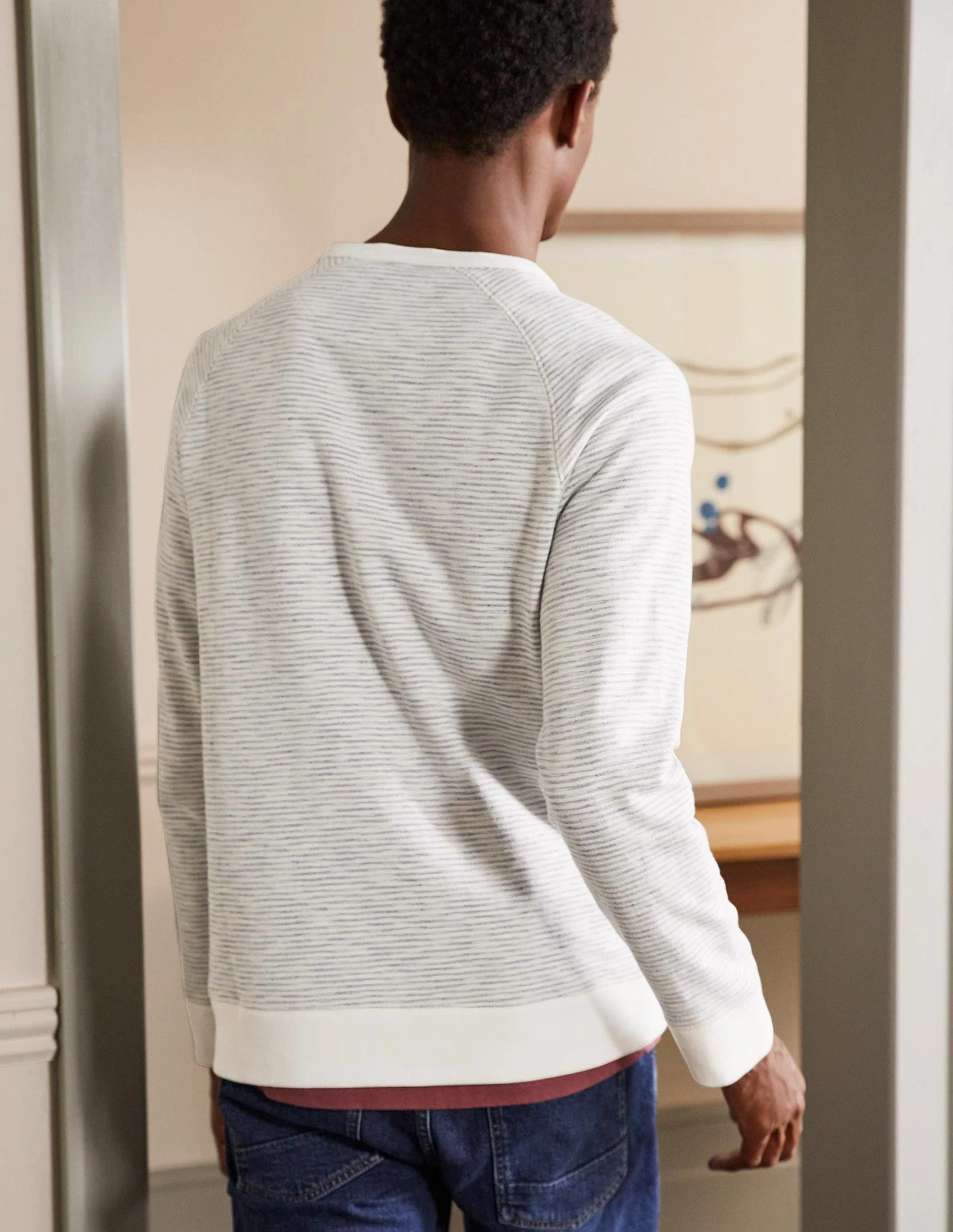 Danby Brushed Sweatshirt-Grey Stripe - Image 3