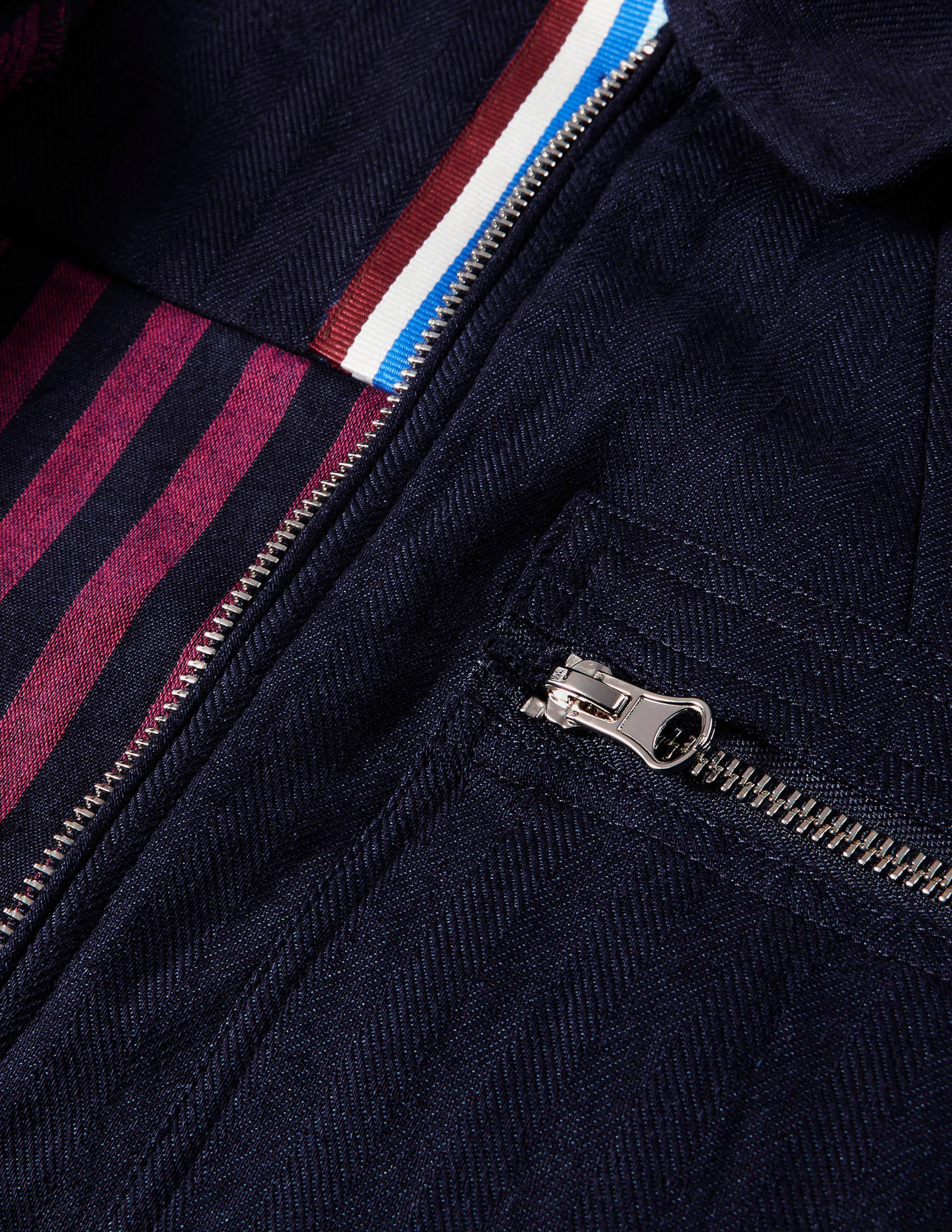 Exeter Herringbone Jacket-Indigo Herringbone Doublecloth - Image 6