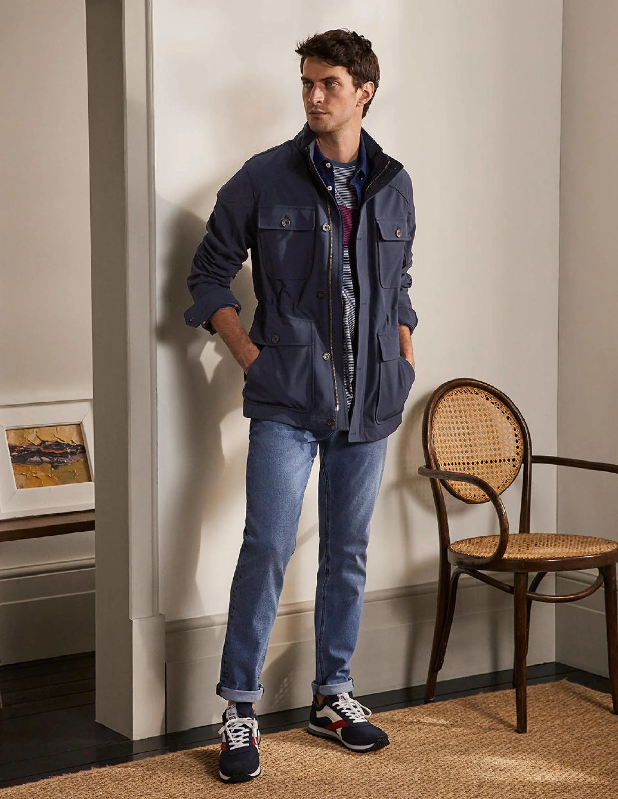 Farleigh Showerproof Jacket-Navy - Image 2
