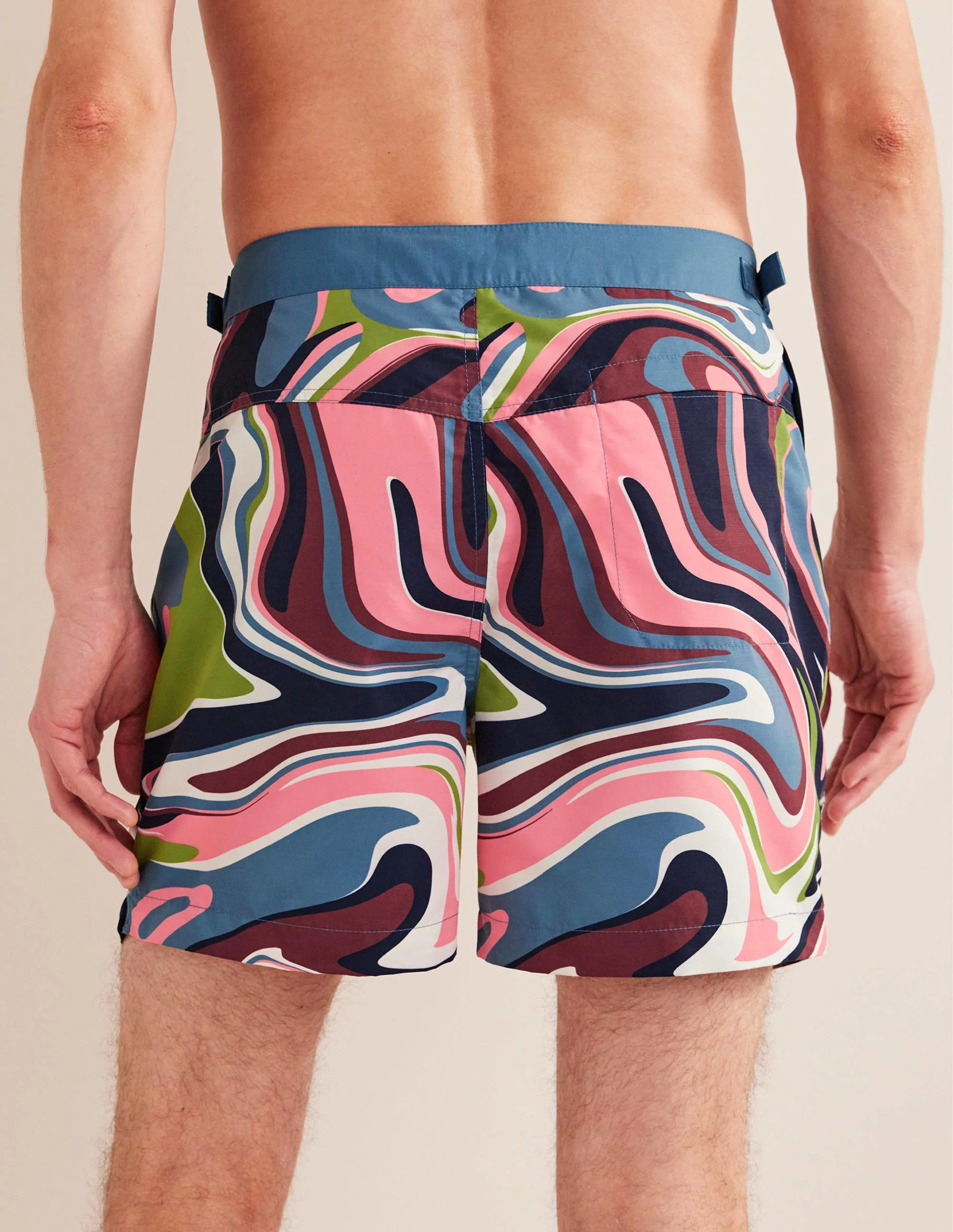 Fixed Waist Swim Short-Multi Utopia Swirl - Image 3