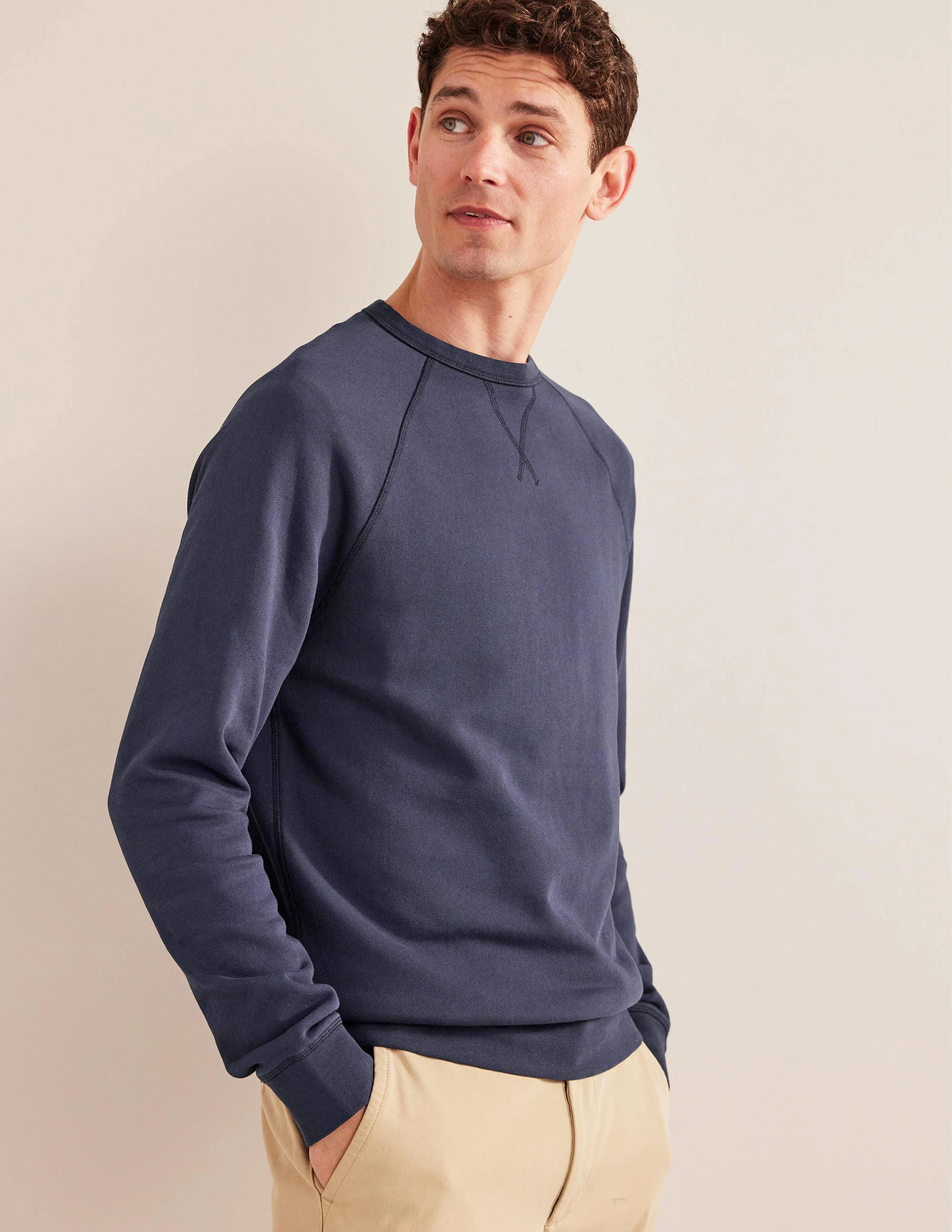 Garment Dye Sweatshirt-Navy