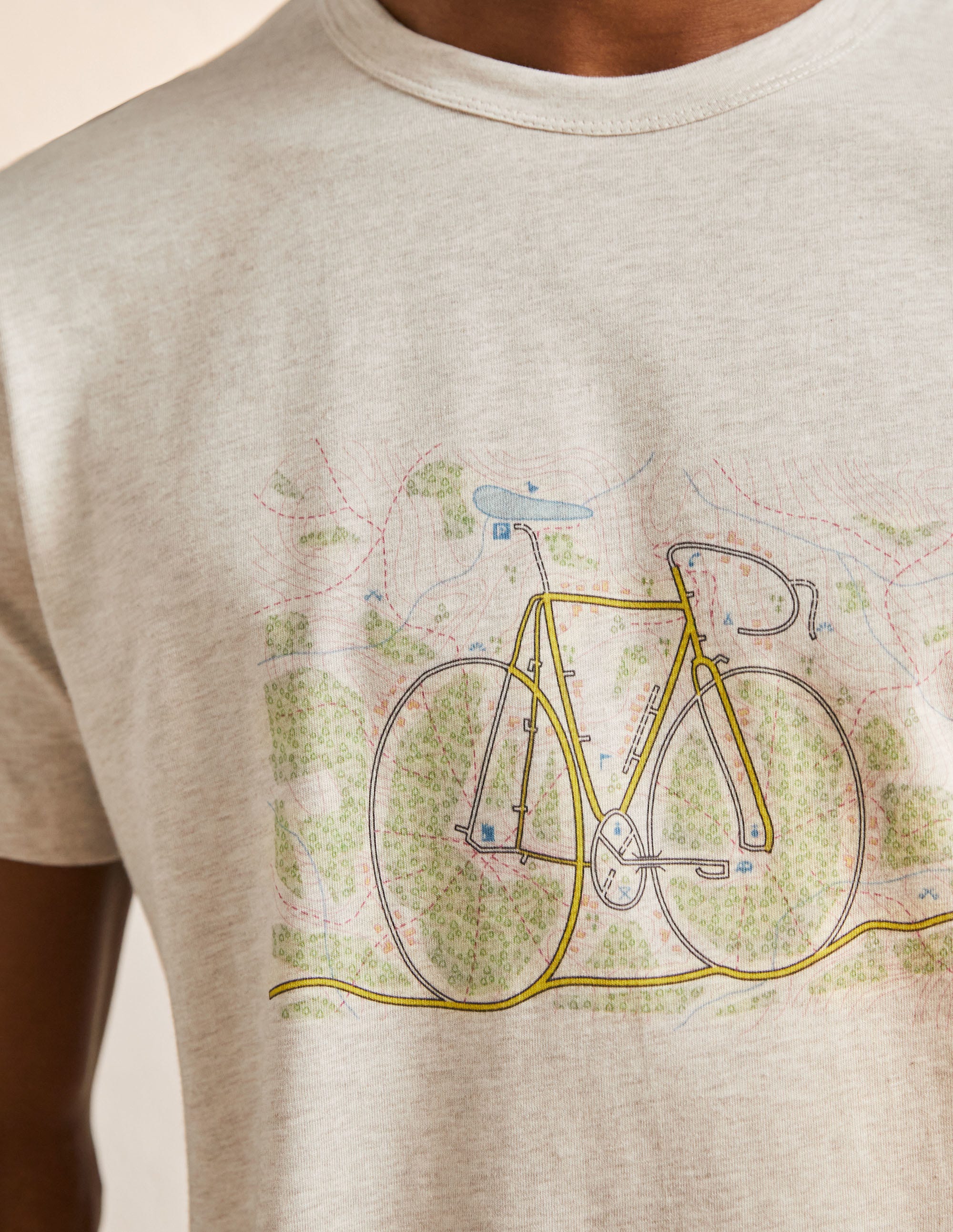 Kingston T-Shirt-Oatmeal Marl Bike - Image 2