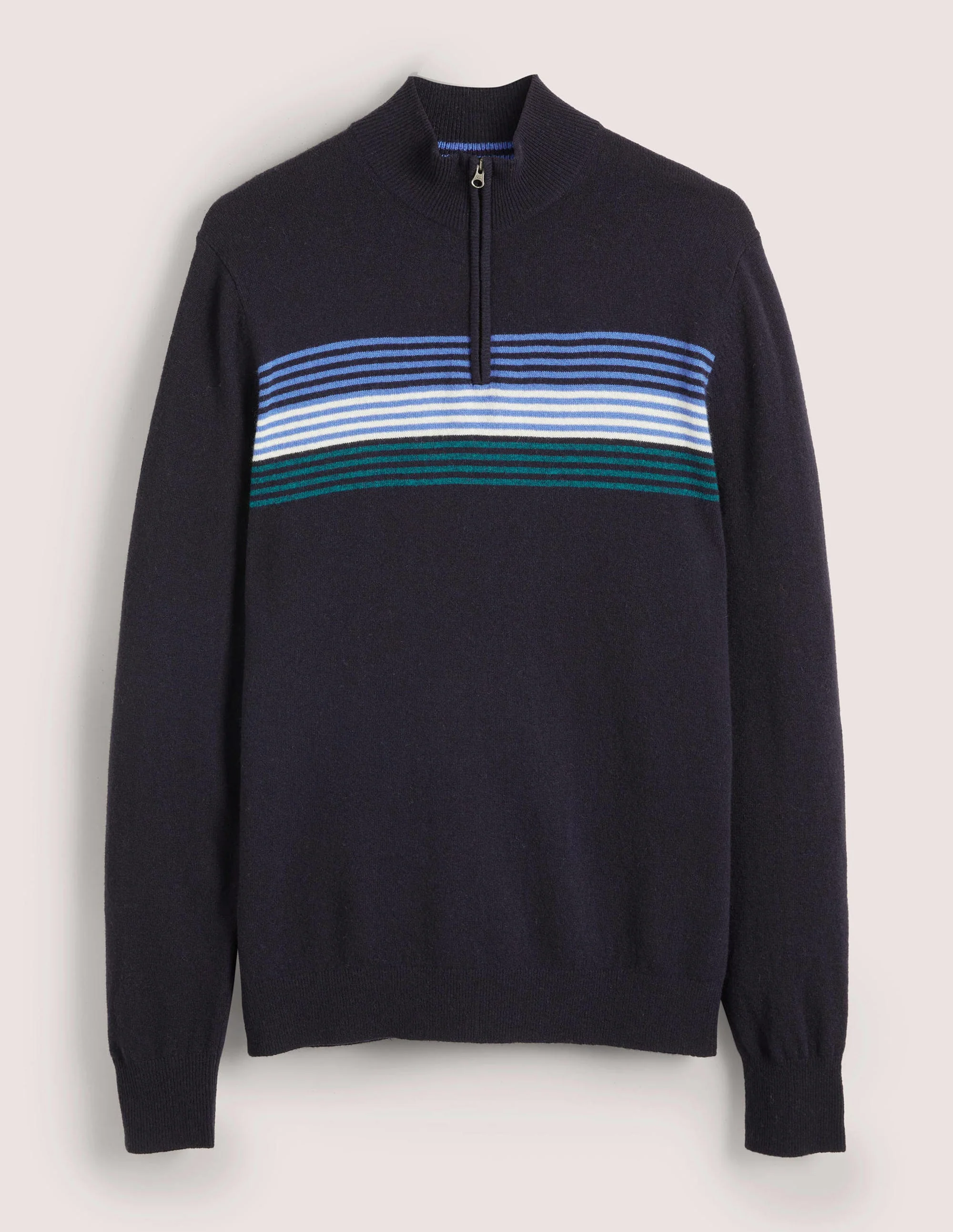Lambswool Half-Zip-Multi Chest Stripe - Image 5