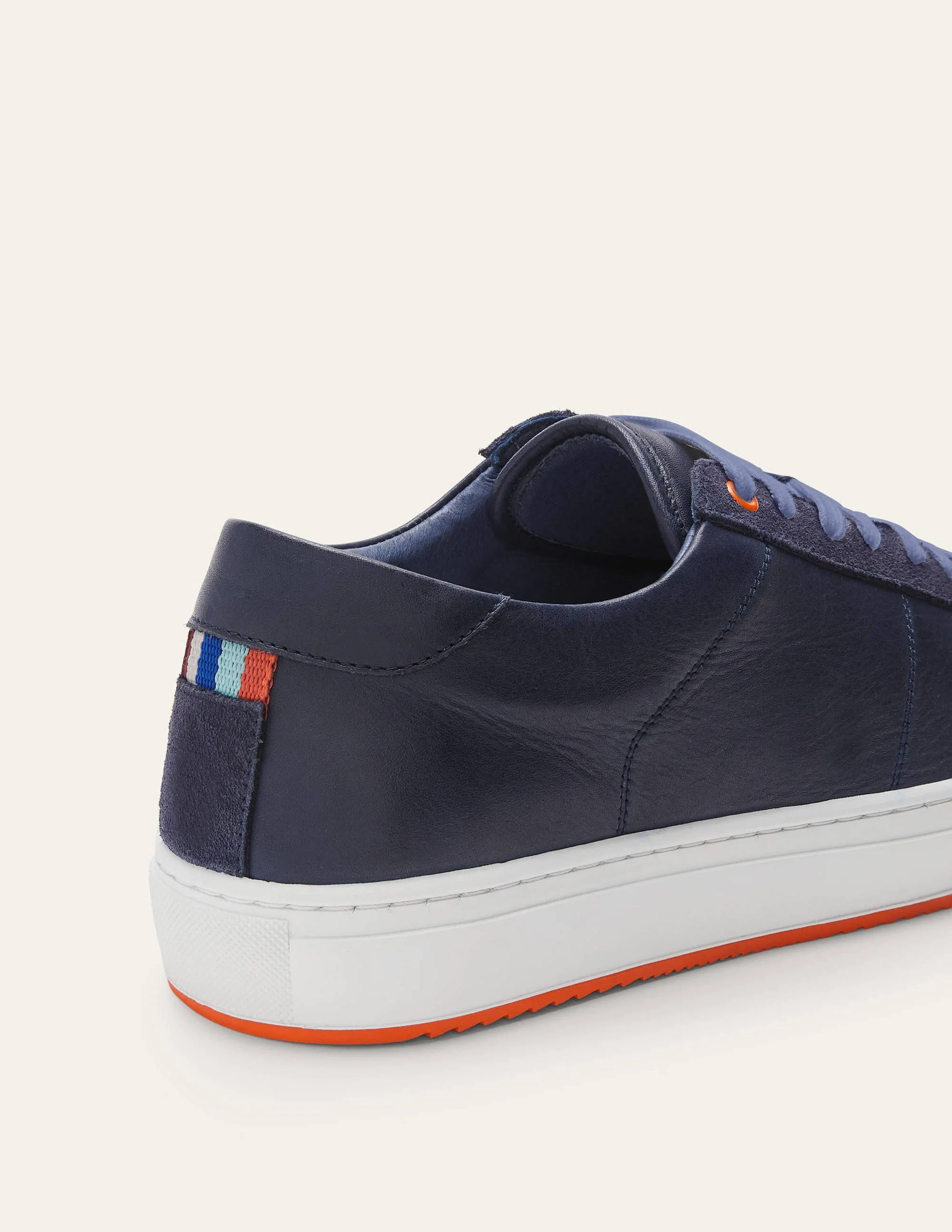 Leather Colourpop Trainers-Navy - Image 3
