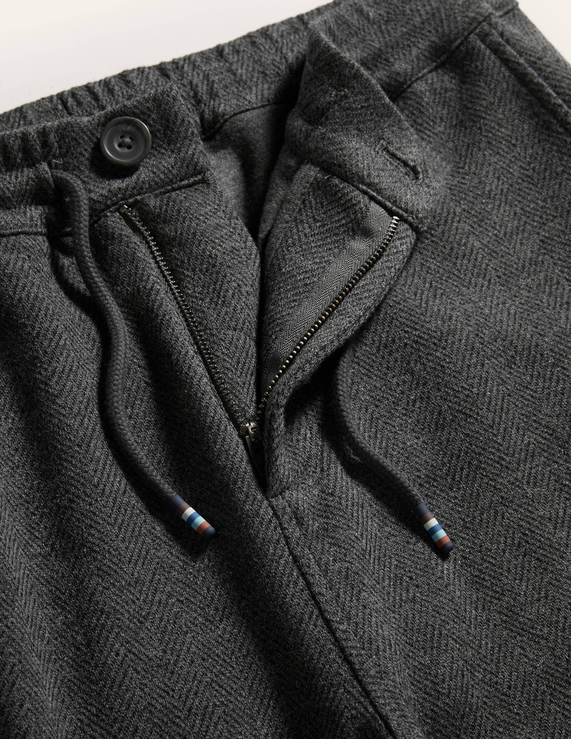 Lightweight Joggers-Grey Herringbone - Image 5