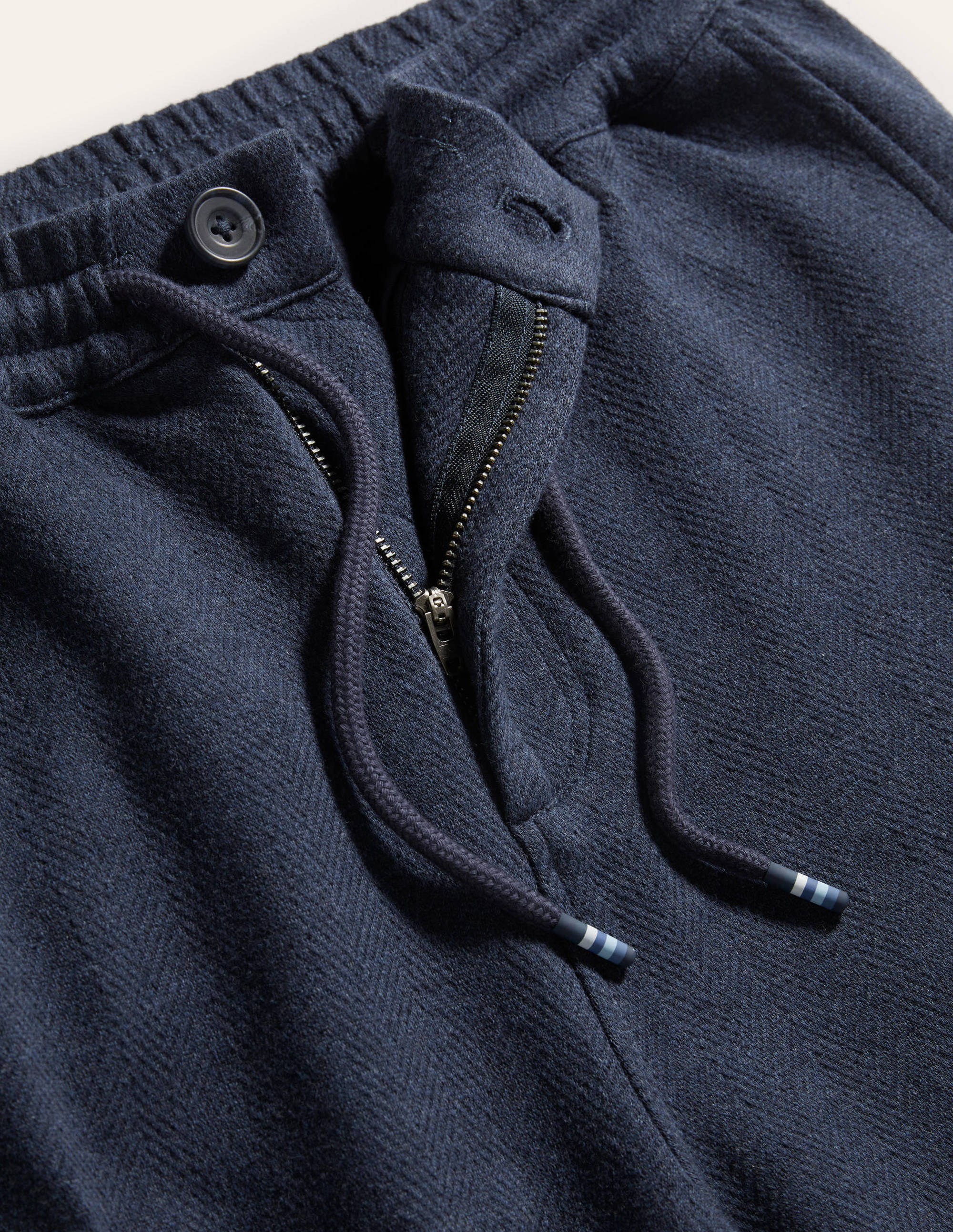 Lightweight Joggers-Navy Herringbone - Image 5