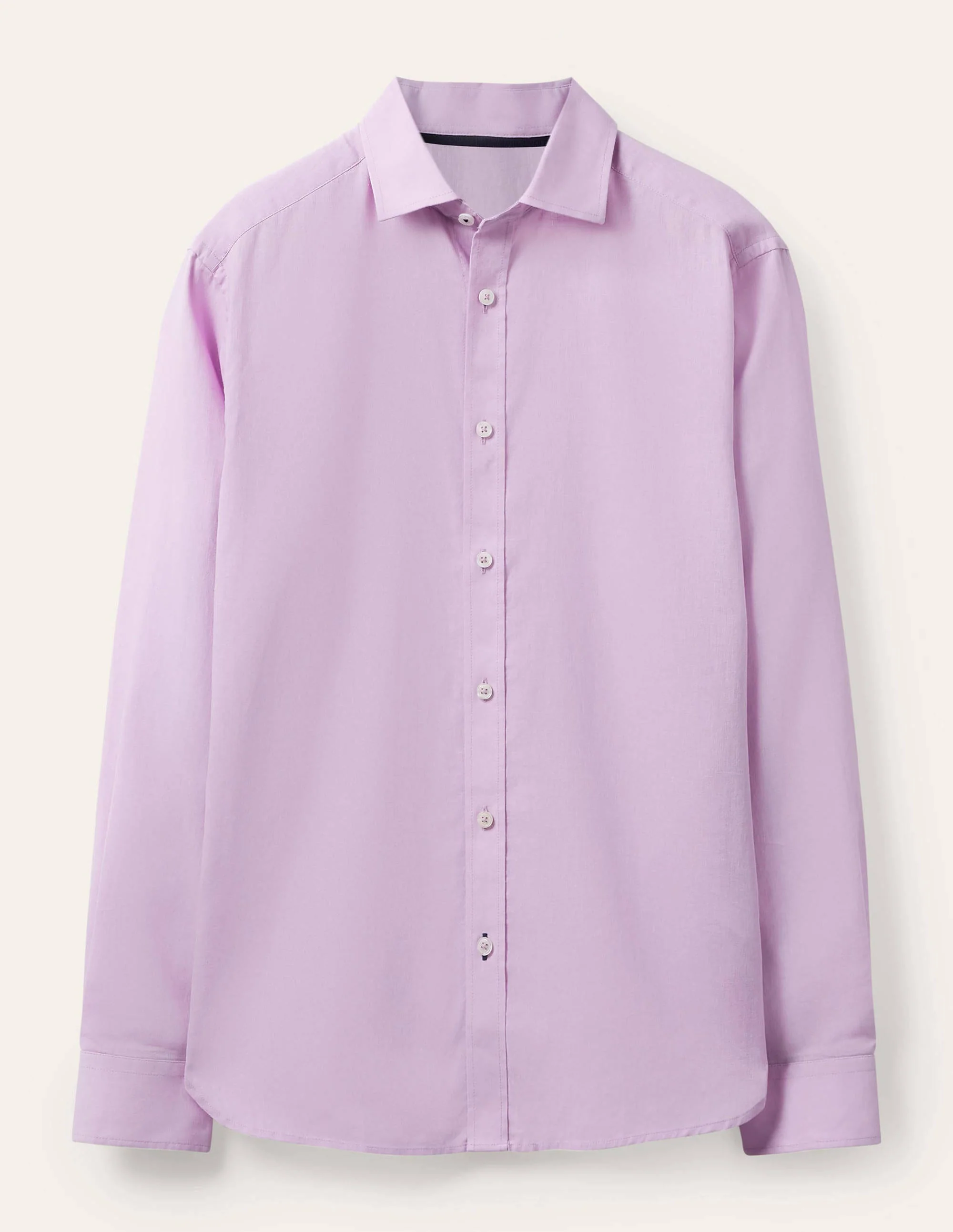 Linen Cotton Shirt-Cool Violet - Image 6