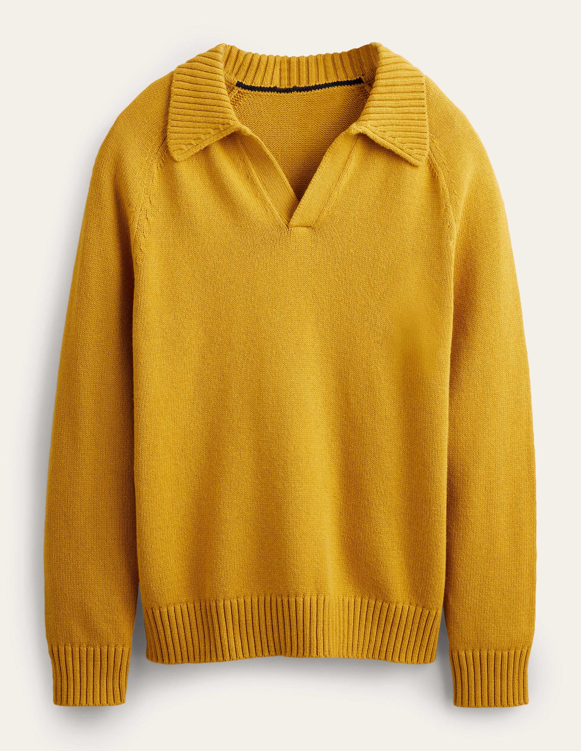 Open Collar Jumper-Light Bronze - Image 5