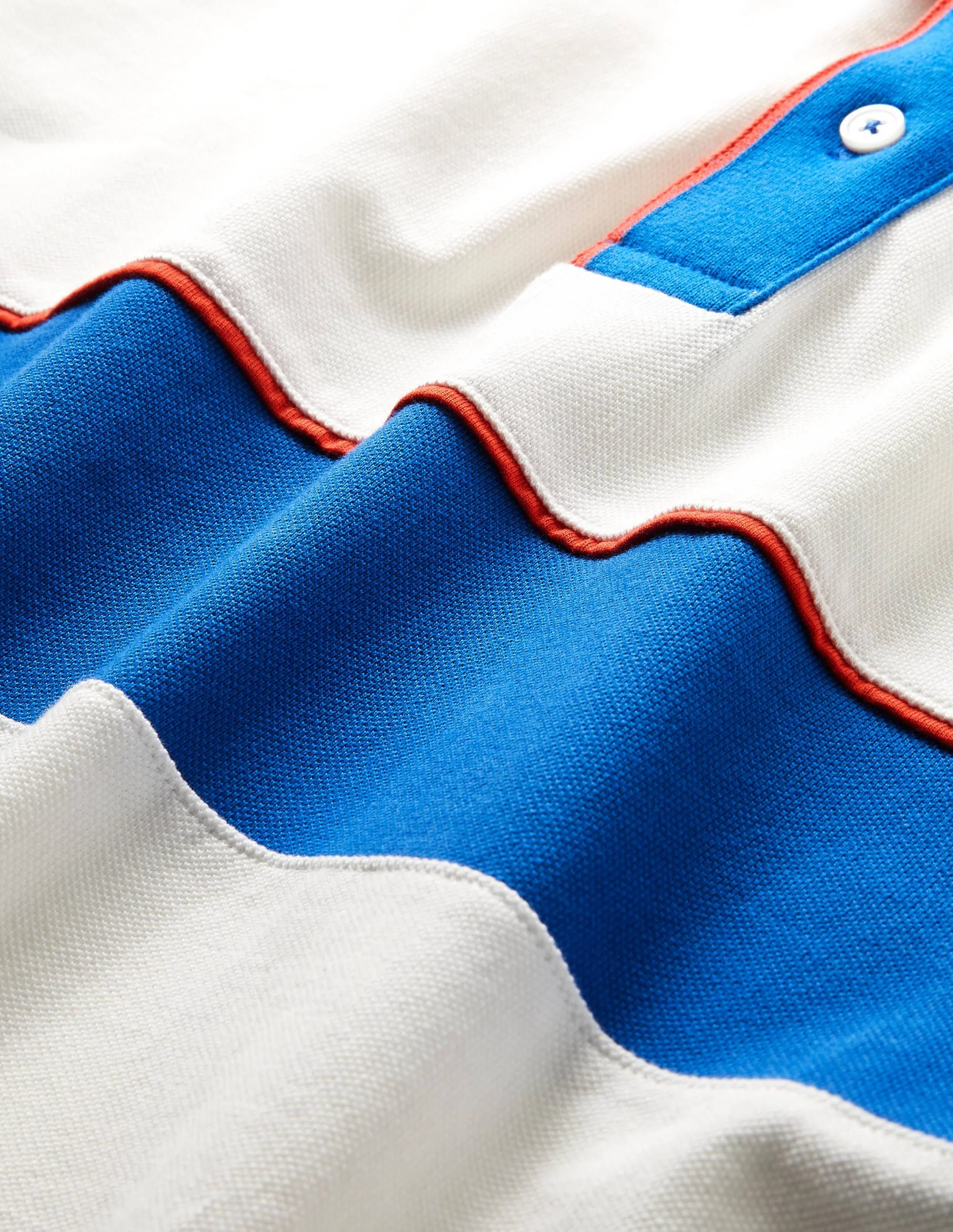 Piqué Polo Shirt-Snowdrop/Blithe Chest Stripe - Image 6